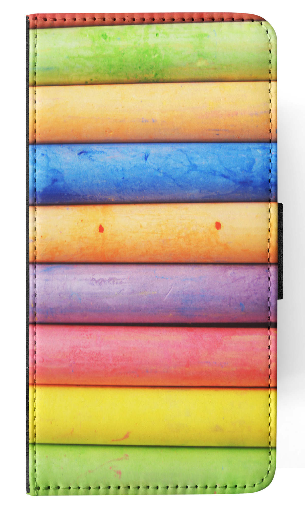 FLIP CASE FOR SAMSUNG GALAXY|RAINBOW CHALK STACKED PATTERN #2 - Picture 7 of 120