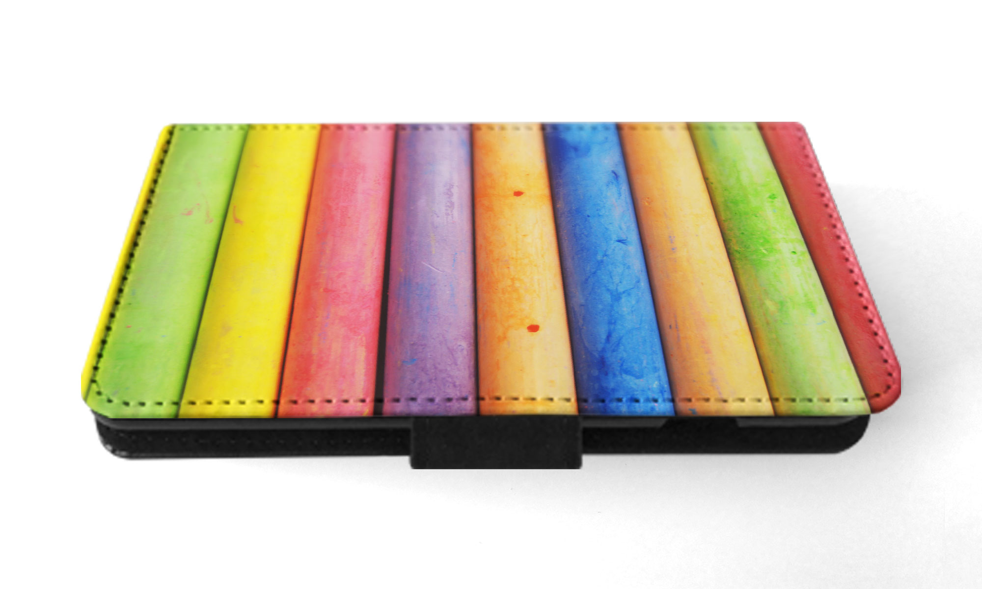 FLIP CASE FOR SAMSUNG GALAXY|RAINBOW CHALK STACKED PATTERN #2 - Picture 33 of 120