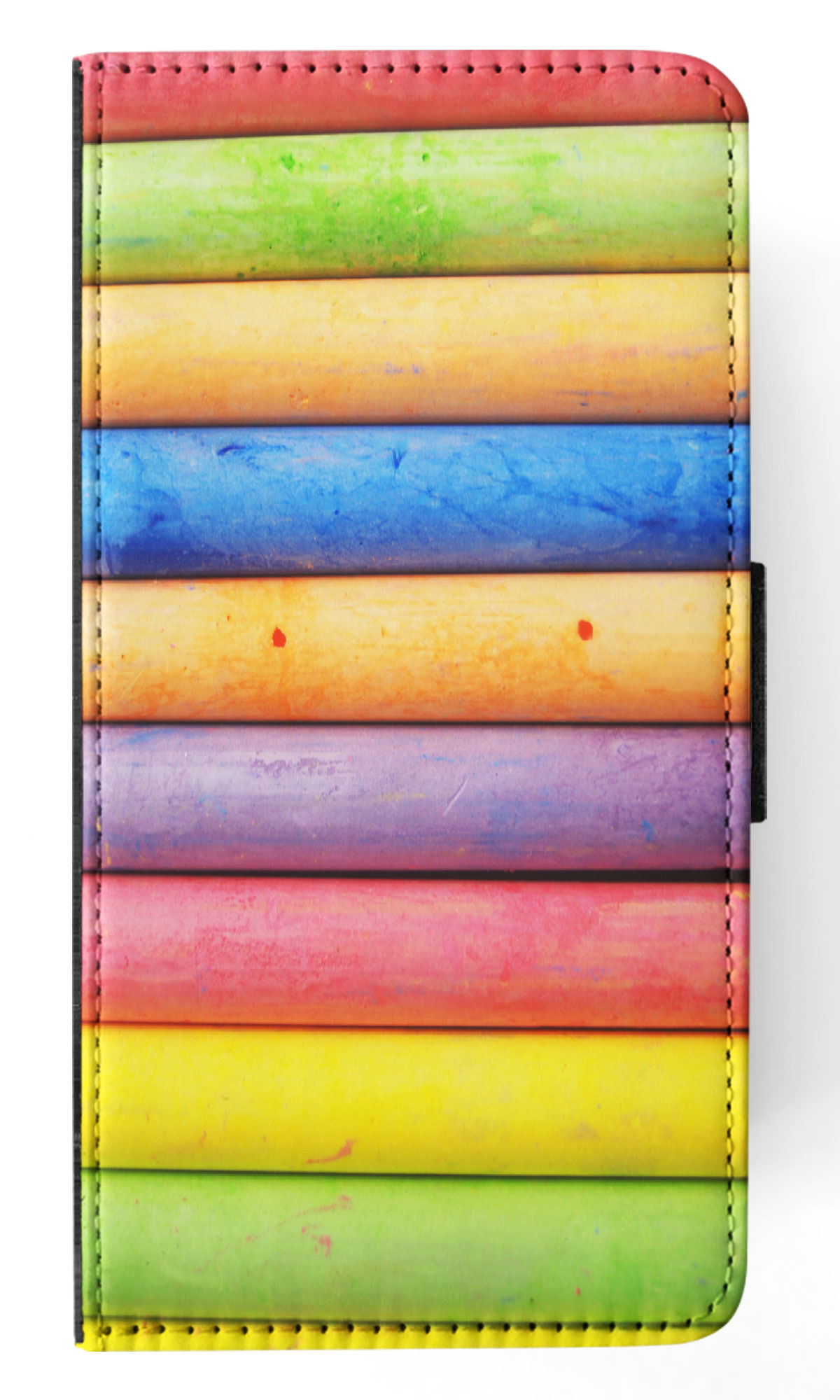 FLIP CASE FOR SAMSUNG GALAXY|RAINBOW CHALK STACKED PATTERN #2 - Picture 27 of 120