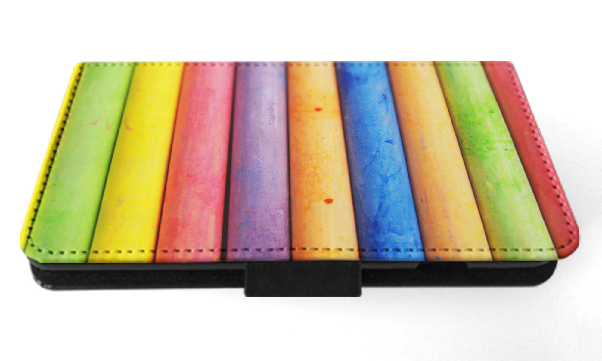 FLIP CASE FOR SAMSUNG GALAXY|RAINBOW CHALK STACKED PATTERN #2 - Picture 28 of 120