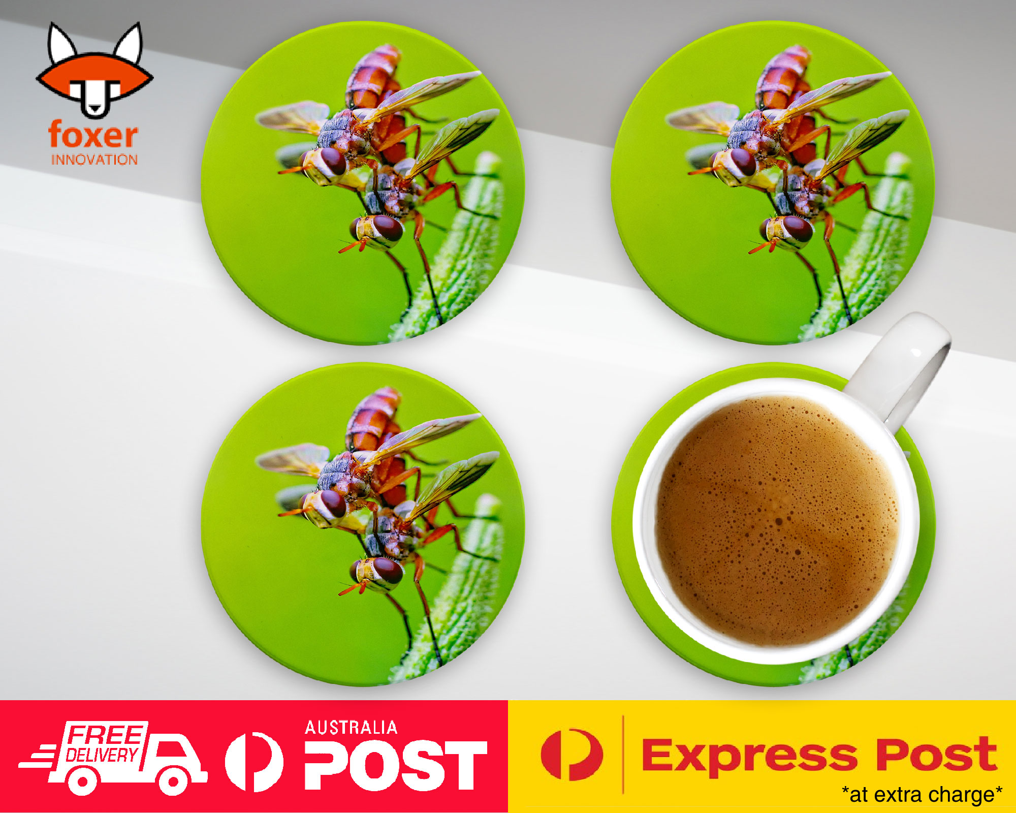 COASTER COFFEE DRINKING MAT|FUNNY MOSQUITO FLY INSECT MATING