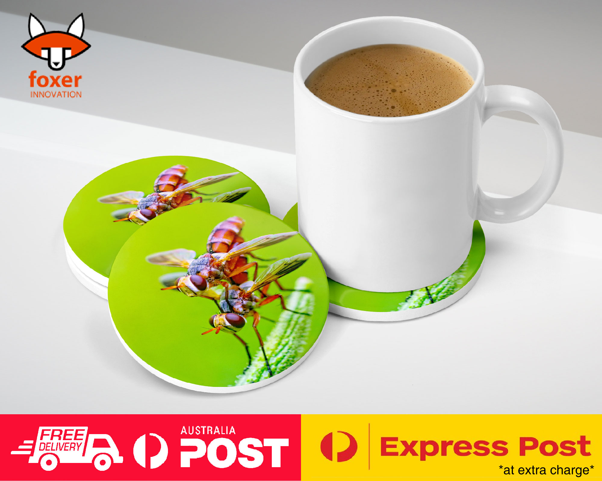 COASTER COFFEE DRINKING MAT|FUNNY MOSQUITO FLY INSECT MATING