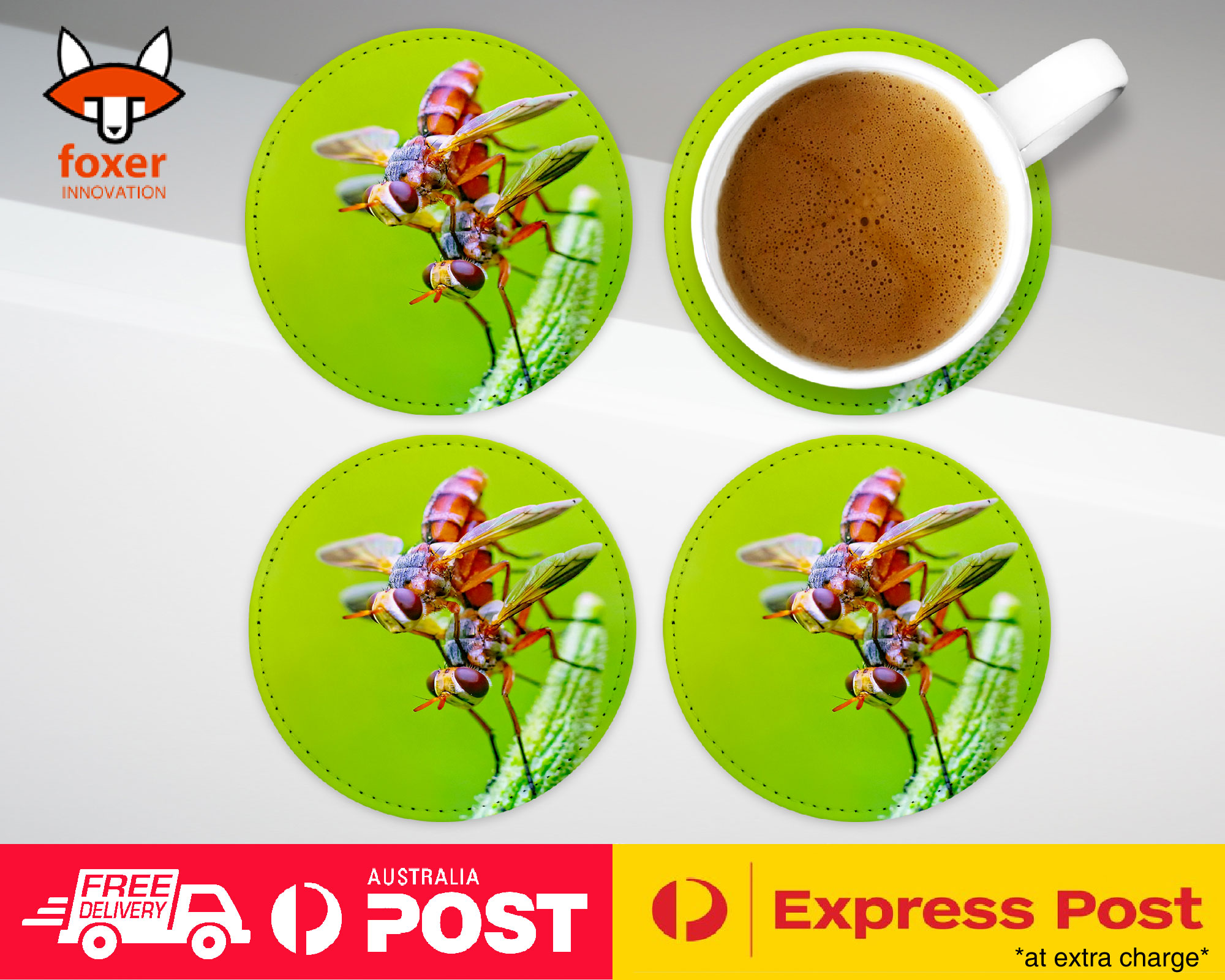 COASTER COFFEE DRINKING MAT|FUNNY MOSQUITO FLY INSECT MATING