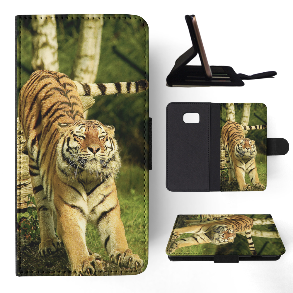 FLIP CASE FOR SAMSUNG GALAXY|CUTE FUNNY TIGER STRETCHING - Picture 111 of 120