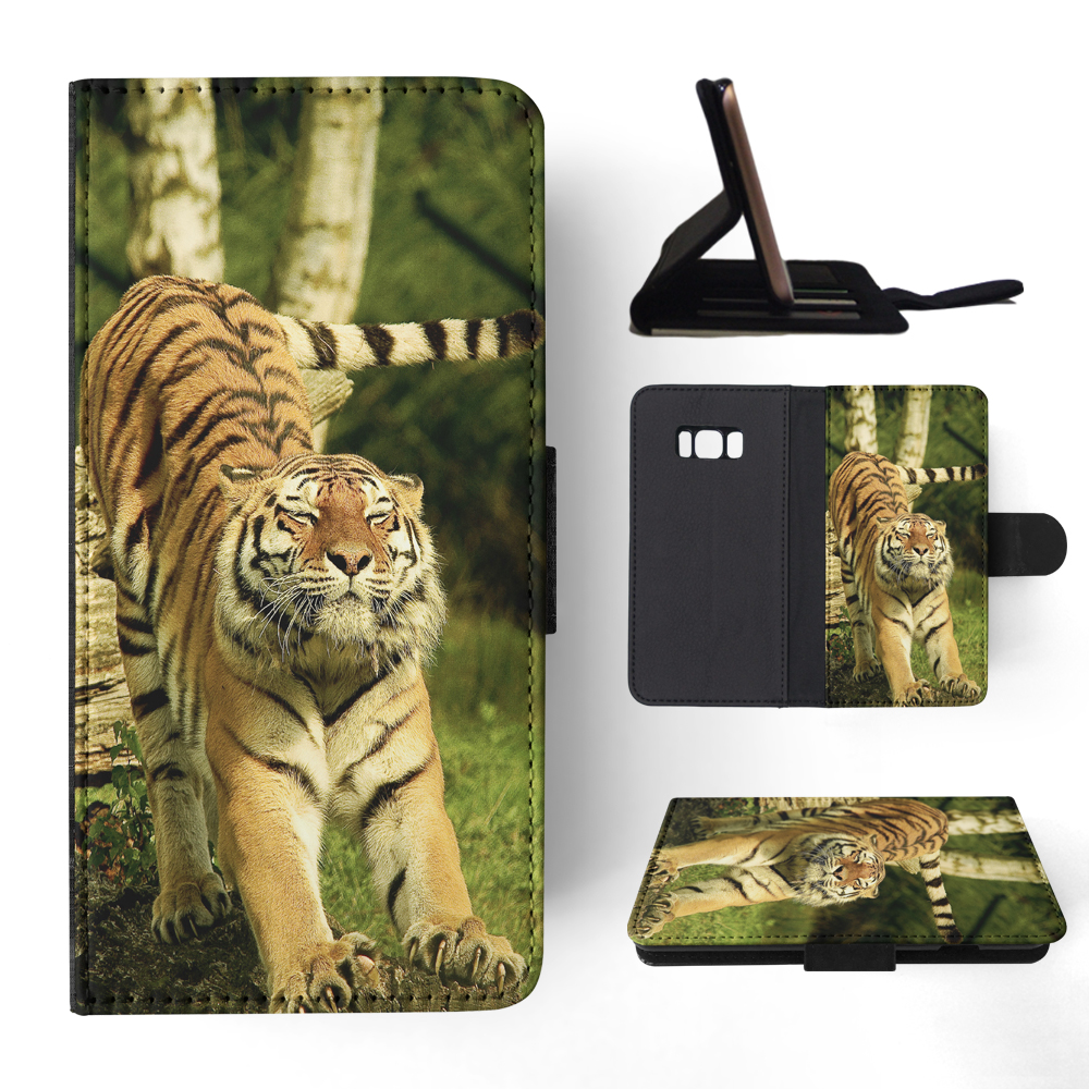 FLIP CASE FOR SAMSUNG GALAXY|CUTE FUNNY TIGER STRETCHING - Picture 106 of 120