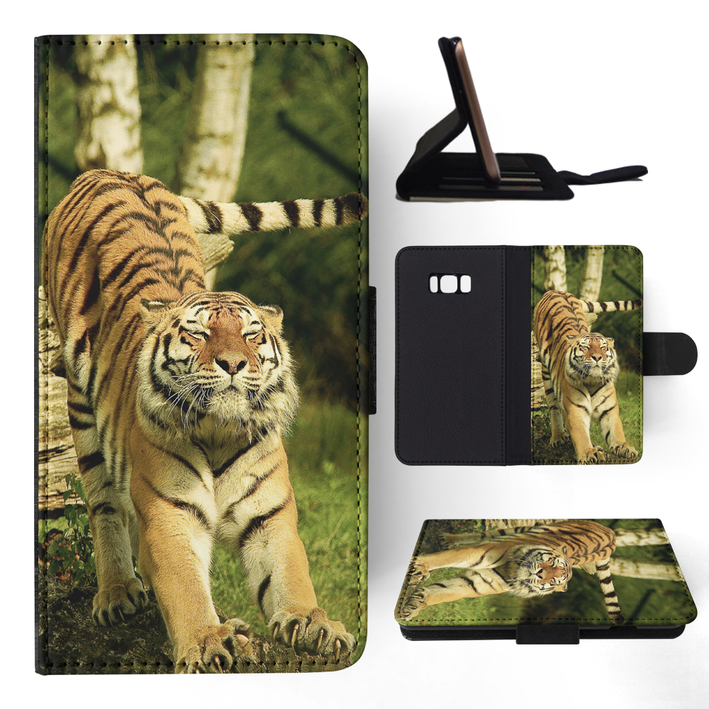 FLIP CASE FOR SAMSUNG GALAXY|CUTE FUNNY TIGER STRETCHING - Picture 101 of 120