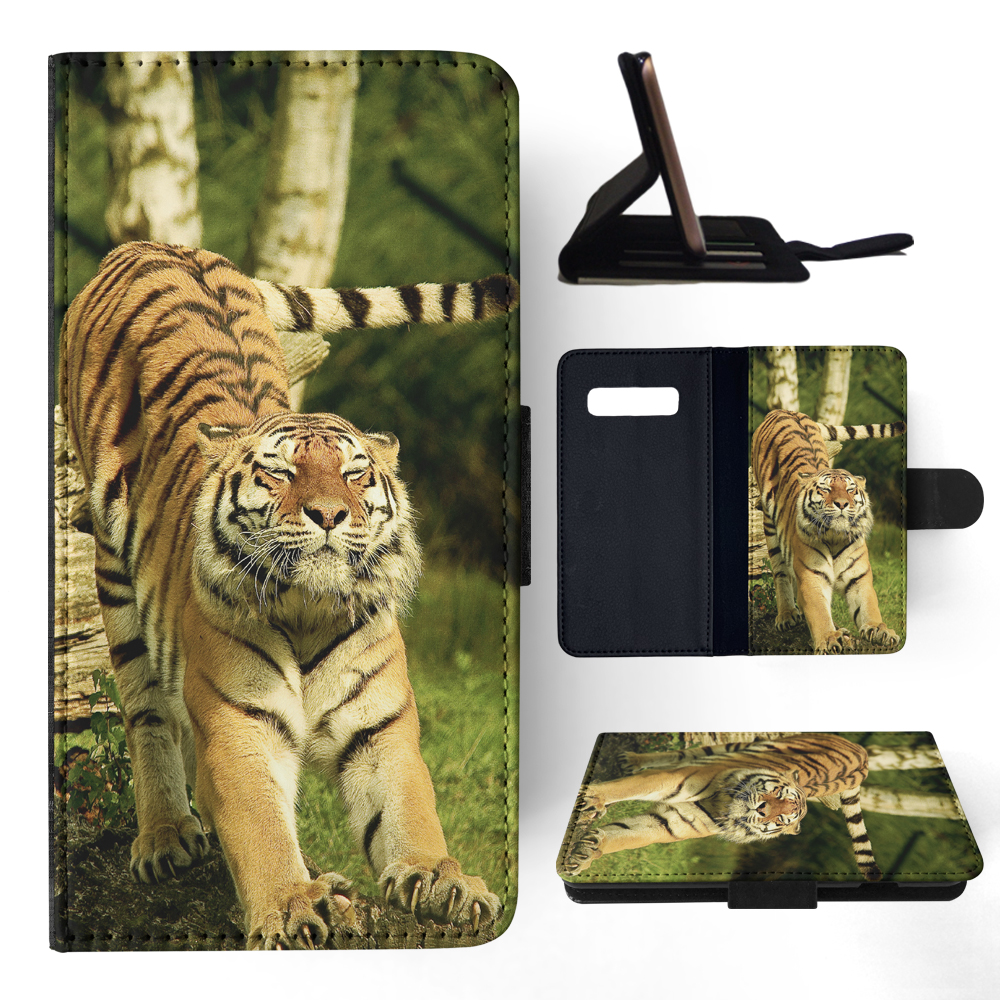 FLIP CASE FOR SAMSUNG GALAXY|CUTE FUNNY TIGER STRETCHING - Picture 81 of 120