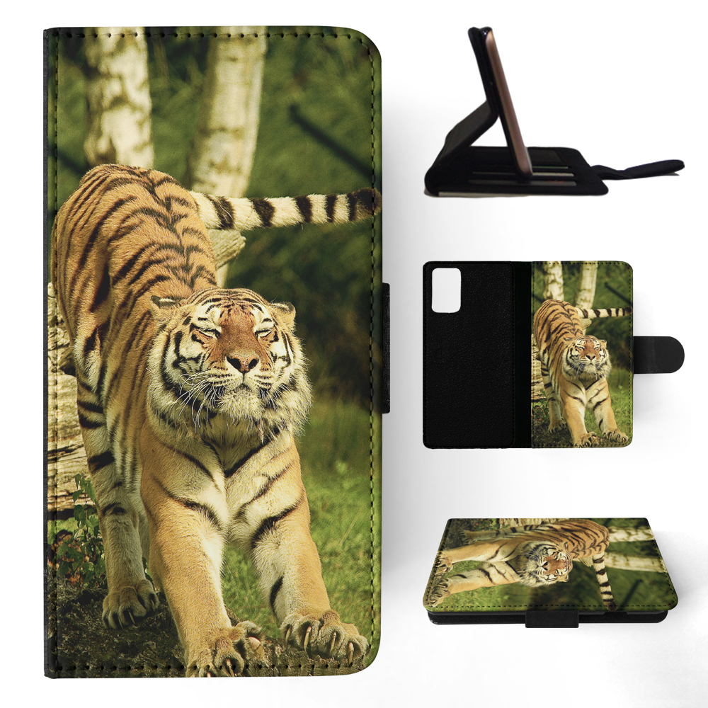 FLIP CASE FOR SAMSUNG GALAXY|CUTE FUNNY TIGER STRETCHING - Picture 71 of 120