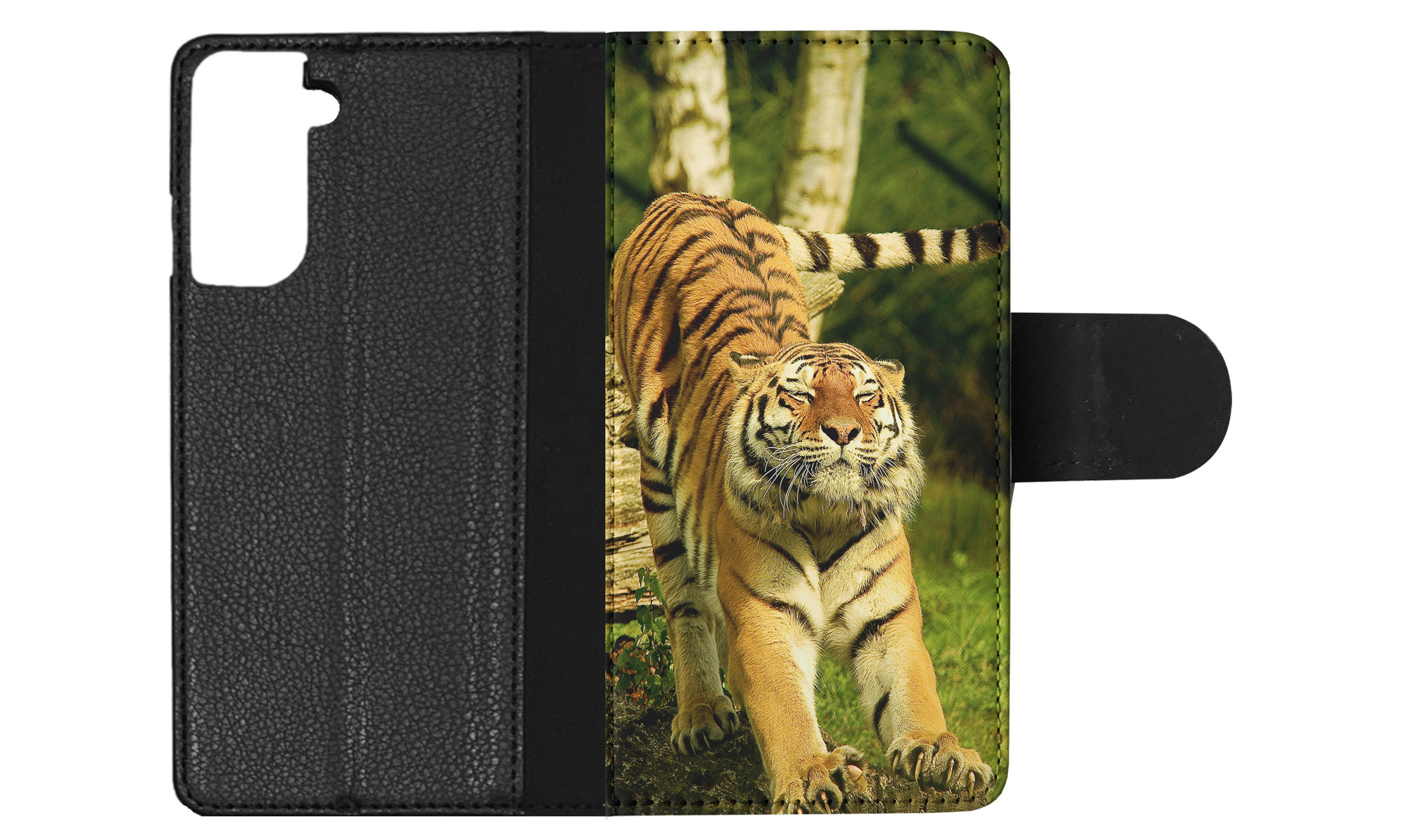 FLIP CASE FOR SAMSUNG GALAXY|CUTE FUNNY TIGER STRETCHING - Picture 59 of 120