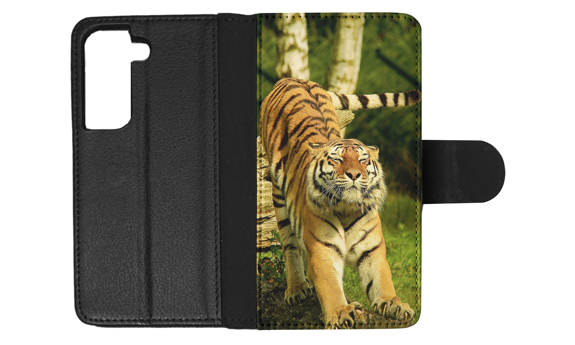FLIP CASE FOR SAMSUNG GALAXY|CUTE FUNNY TIGER STRETCHING - Picture 49 of 120