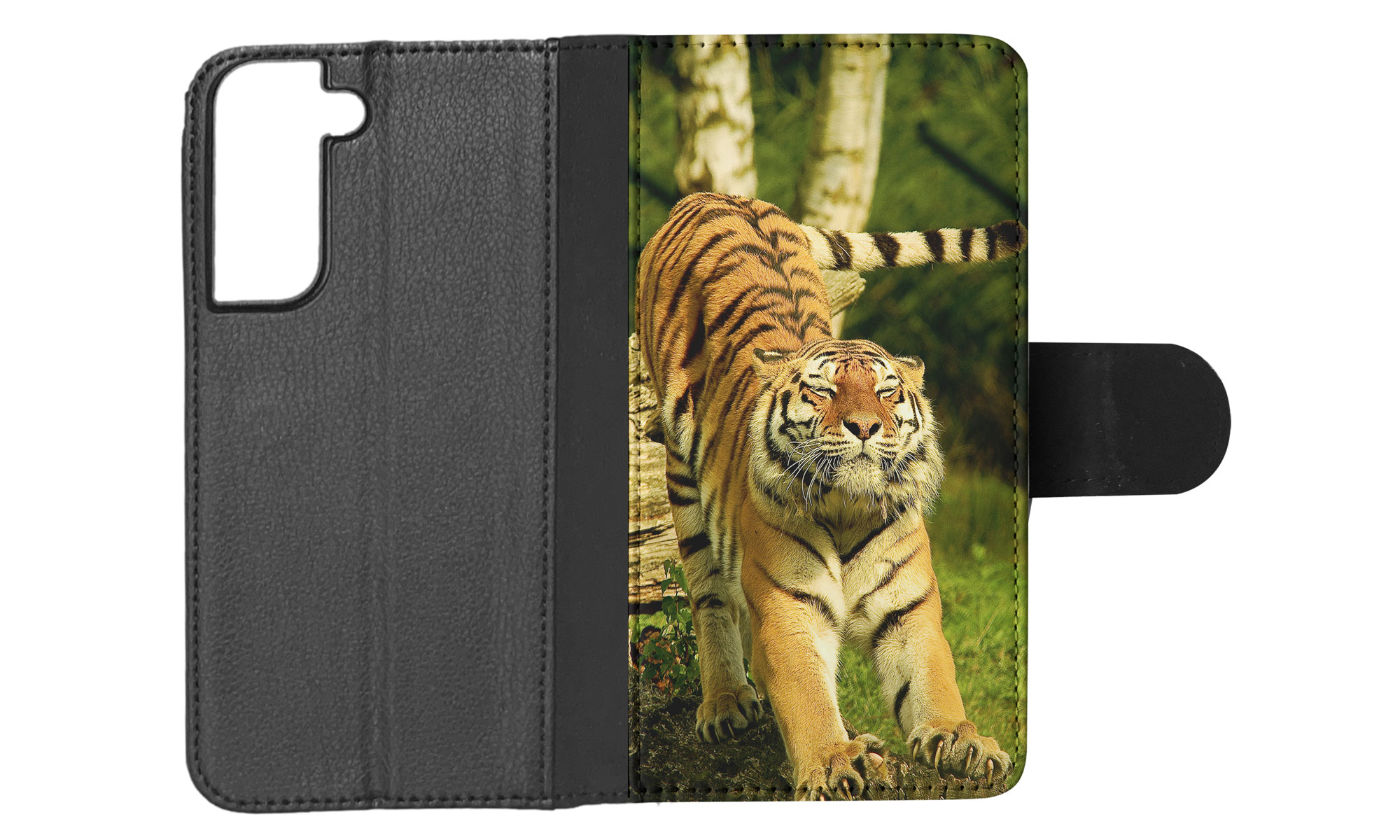 FLIP CASE FOR SAMSUNG GALAXY|CUTE FUNNY TIGER STRETCHING - Picture 44 of 120