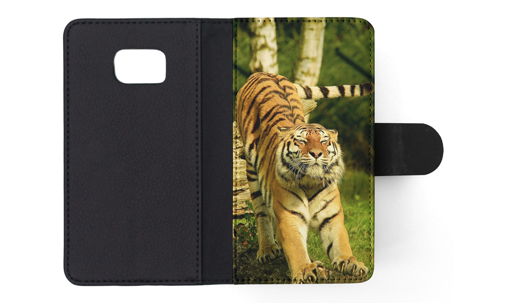 FLIP CASE FOR SAMSUNG GALAXY|CUTE FUNNY TIGER STRETCHING - Picture 119 of 120