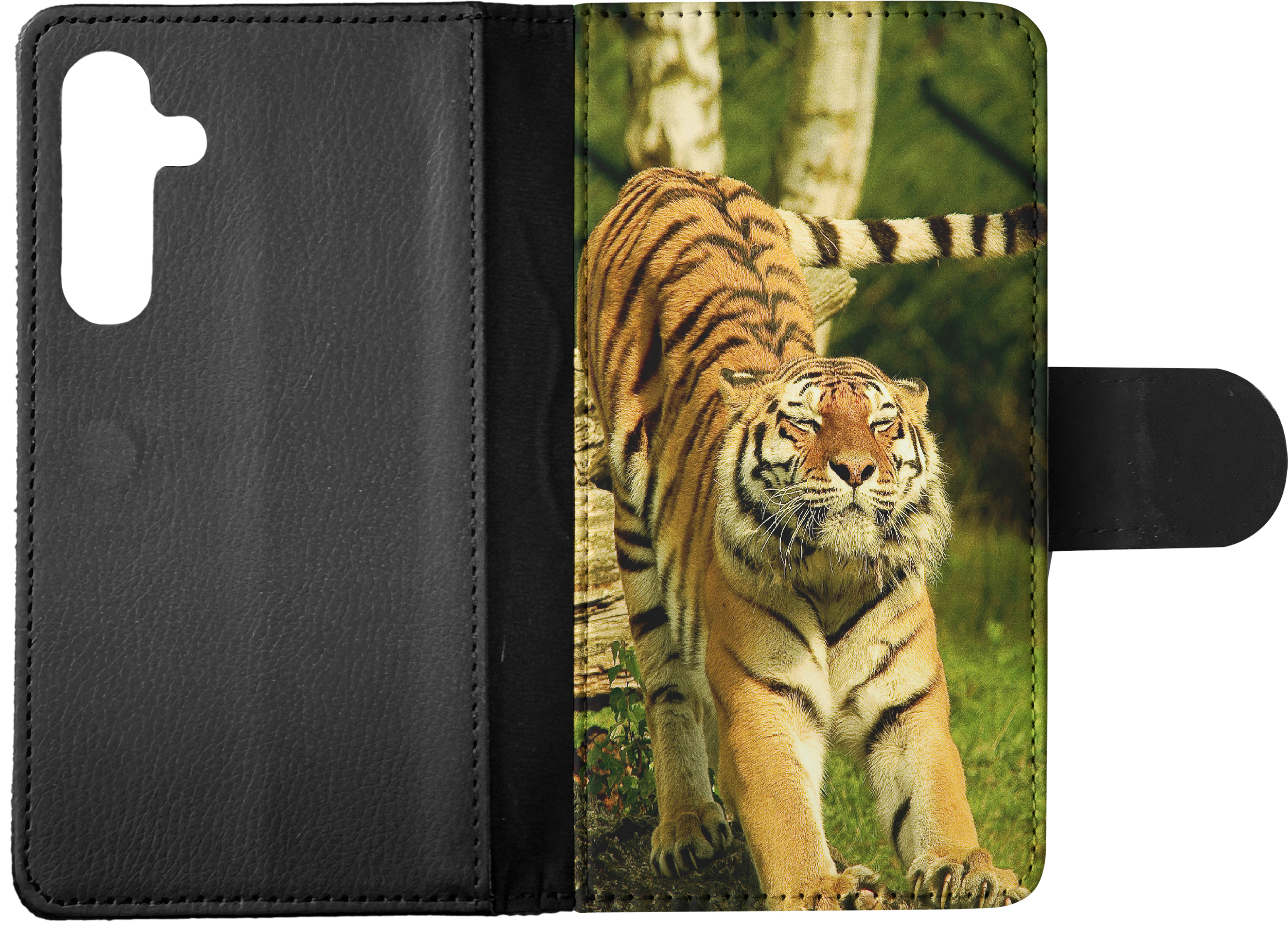 FLIP CASE FOR SAMSUNG GALAXY|CUTE FUNNY TIGER STRETCHING - Picture 14 of 120