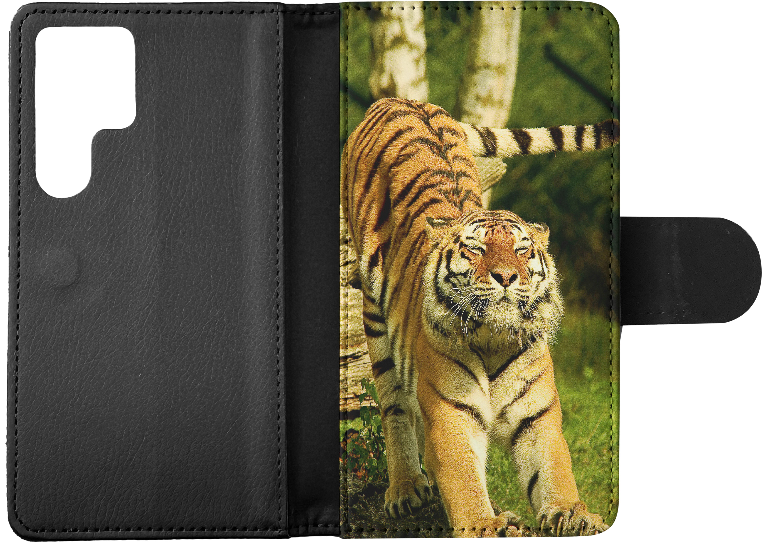 FLIP CASE FOR SAMSUNG GALAXY|CUTE FUNNY TIGER STRETCHING - Picture 9 of 120