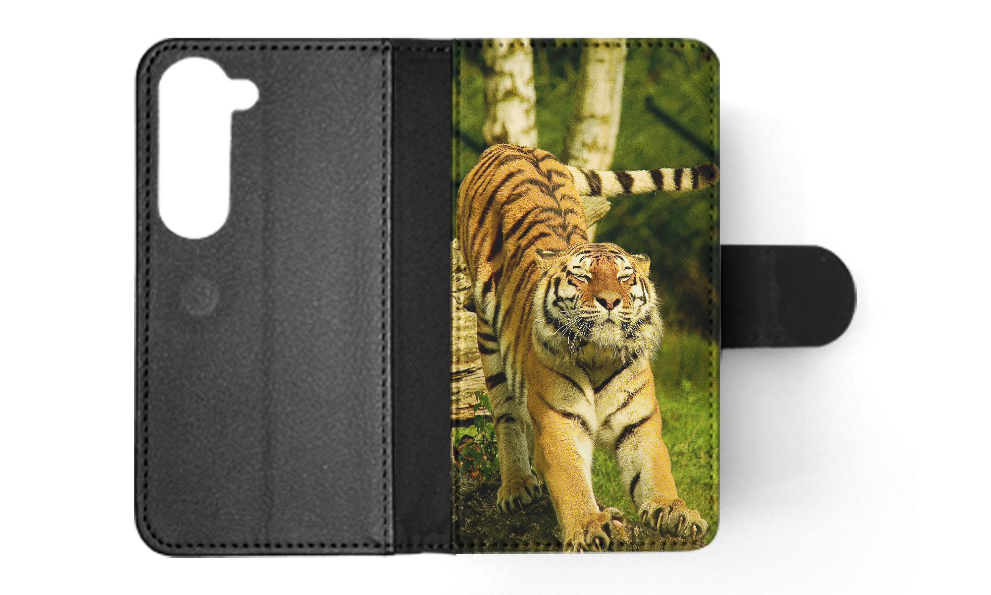 FLIP CASE FOR SAMSUNG GALAXY|CUTE FUNNY TIGER STRETCHING - Picture 34 of 120