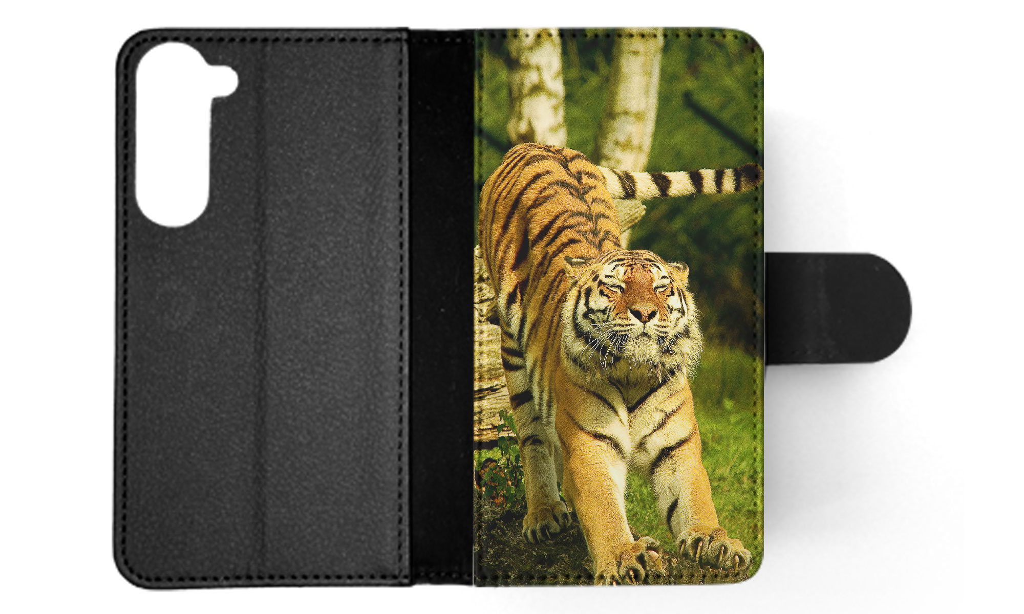 FLIP CASE FOR SAMSUNG GALAXY|CUTE FUNNY TIGER STRETCHING - Picture 29 of 120