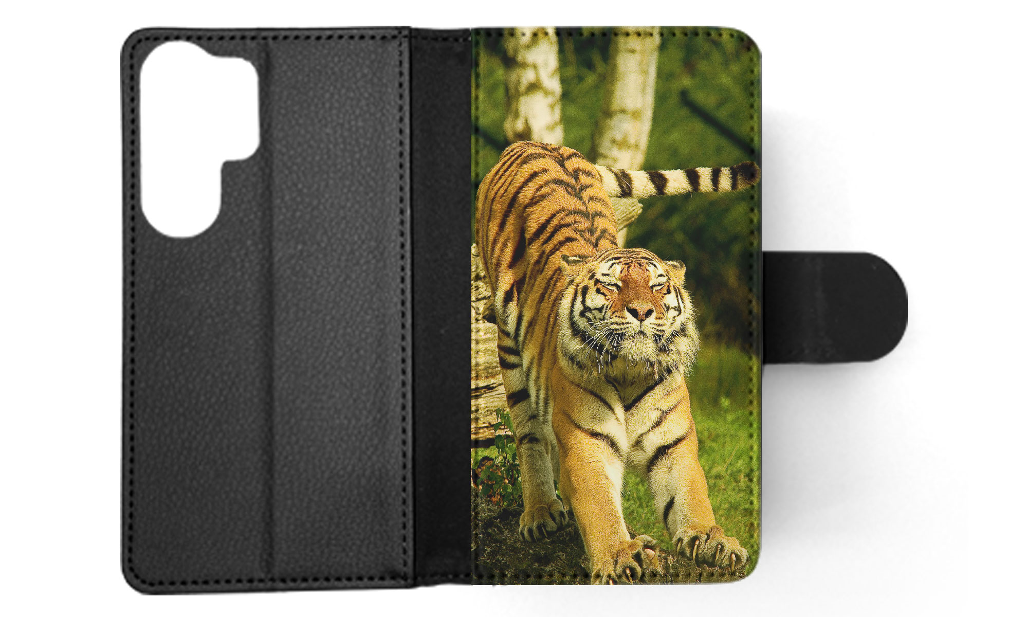 FLIP CASE FOR SAMSUNG GALAXY|CUTE FUNNY TIGER STRETCHING - Picture 24 of 120