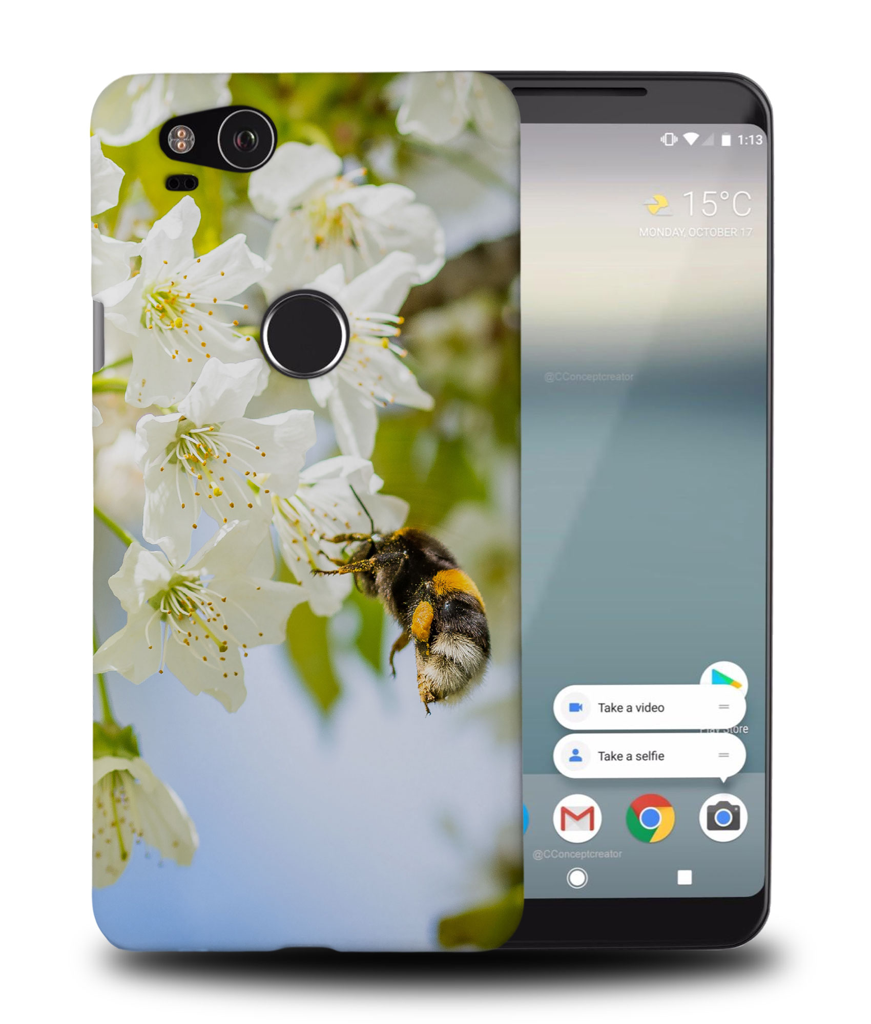 CASE COVER FOR GOOGLE PIXEL|BEE INSECT POLLINATING FLOWER #10 - Imagen 9 de 11