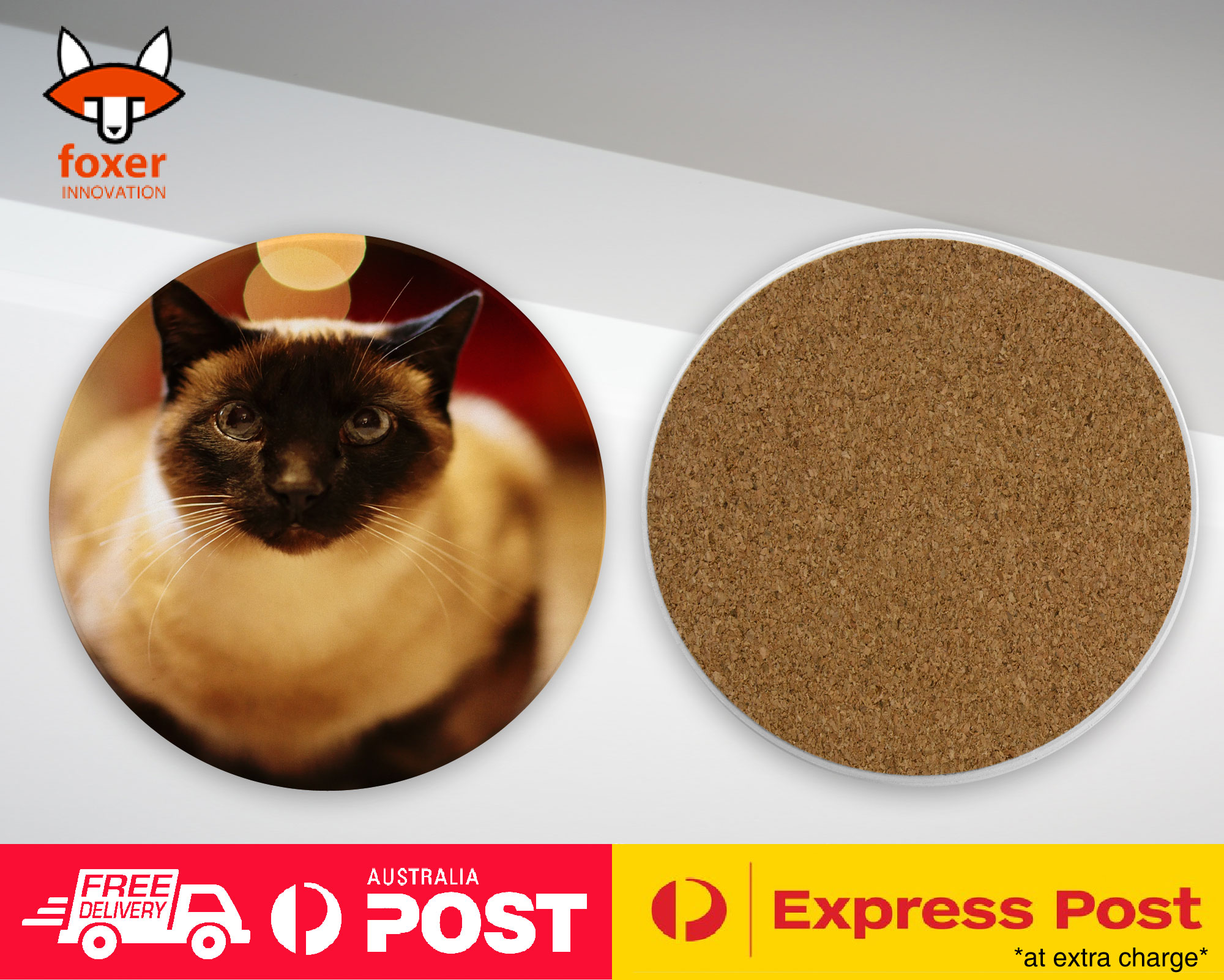 COASTER COFFEE DRINKING MAT|CUTE SIAMESE CAT KITTEN #2