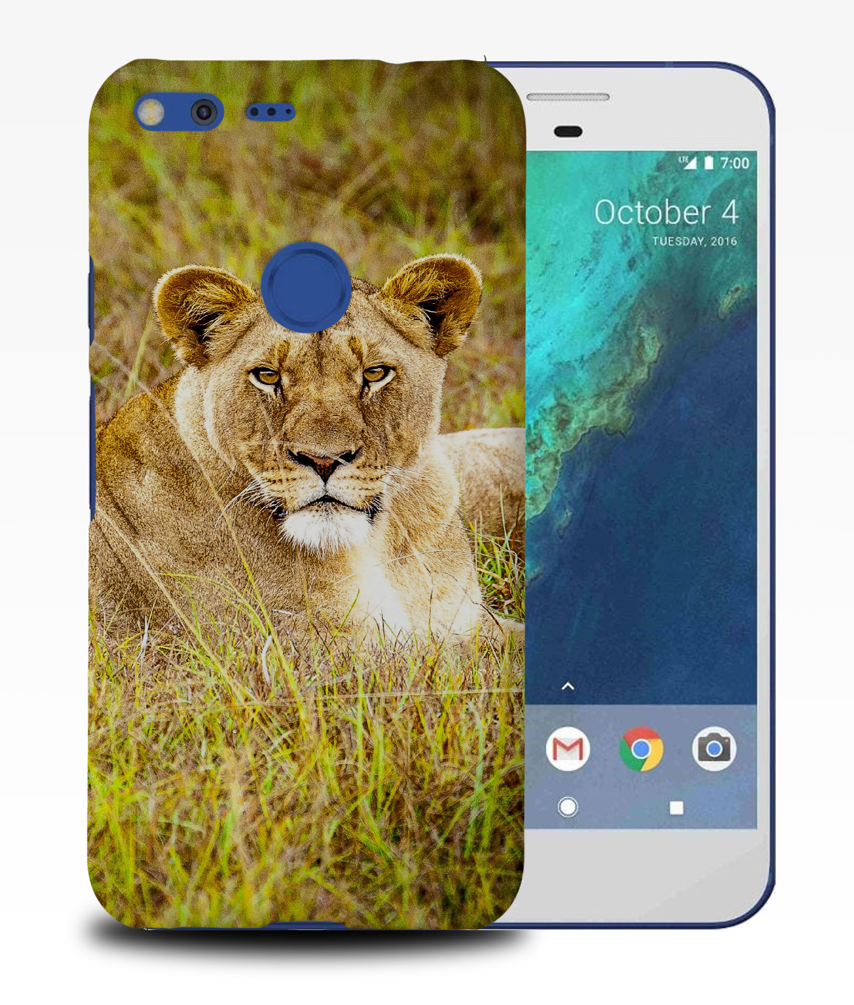CASE COVER FOR GOOGLE PIXEL|AFRICAN LION RESTING ANIMAL - Foto 10 di 11