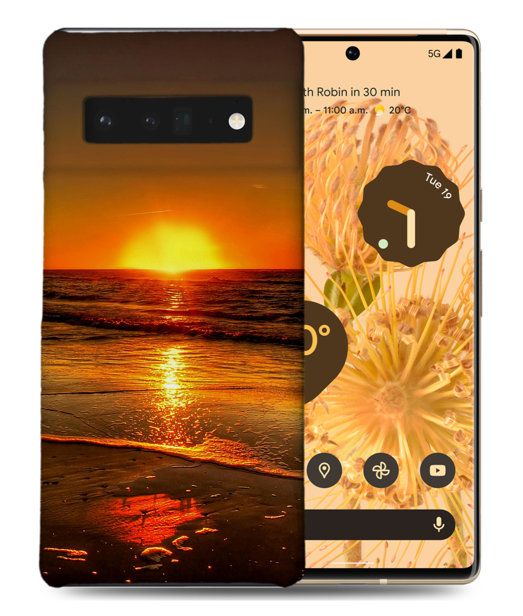 CASE COVER FOR GOOGLE PIXEL|SUNSET OVER THE BEACH OCEAN - 第 2/11 張圖片