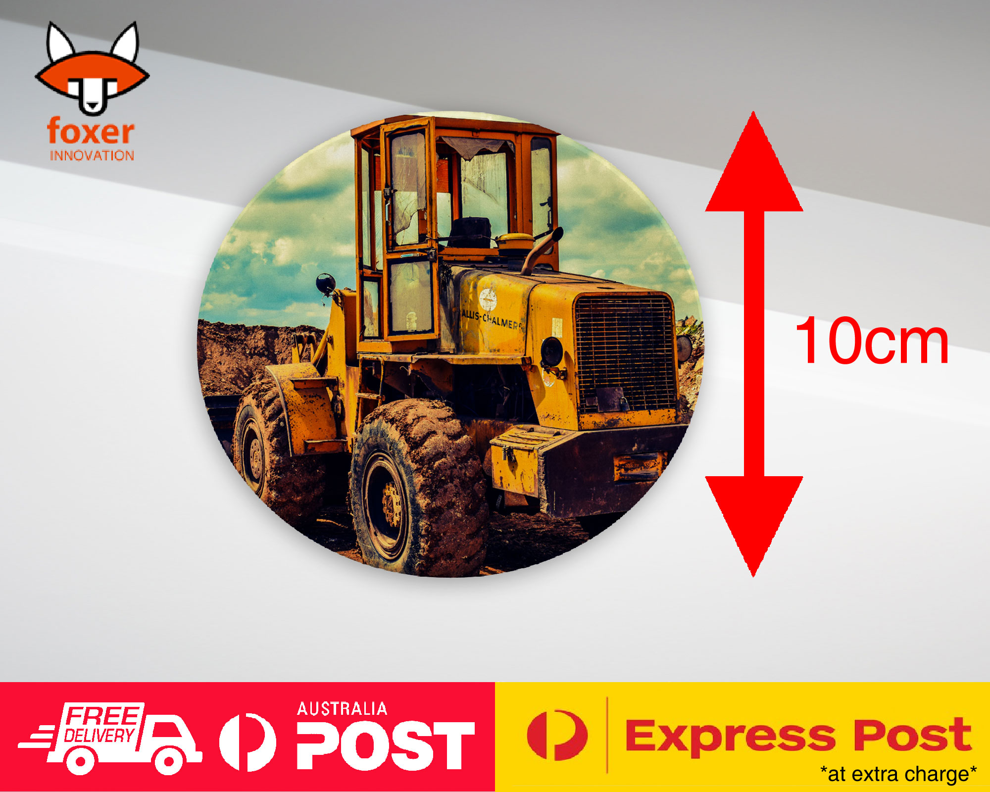COASTER COFFEE DRINKING MAT|COOL FARMERS YELLOW TRACTOR #2 - Foto 11 di 21
