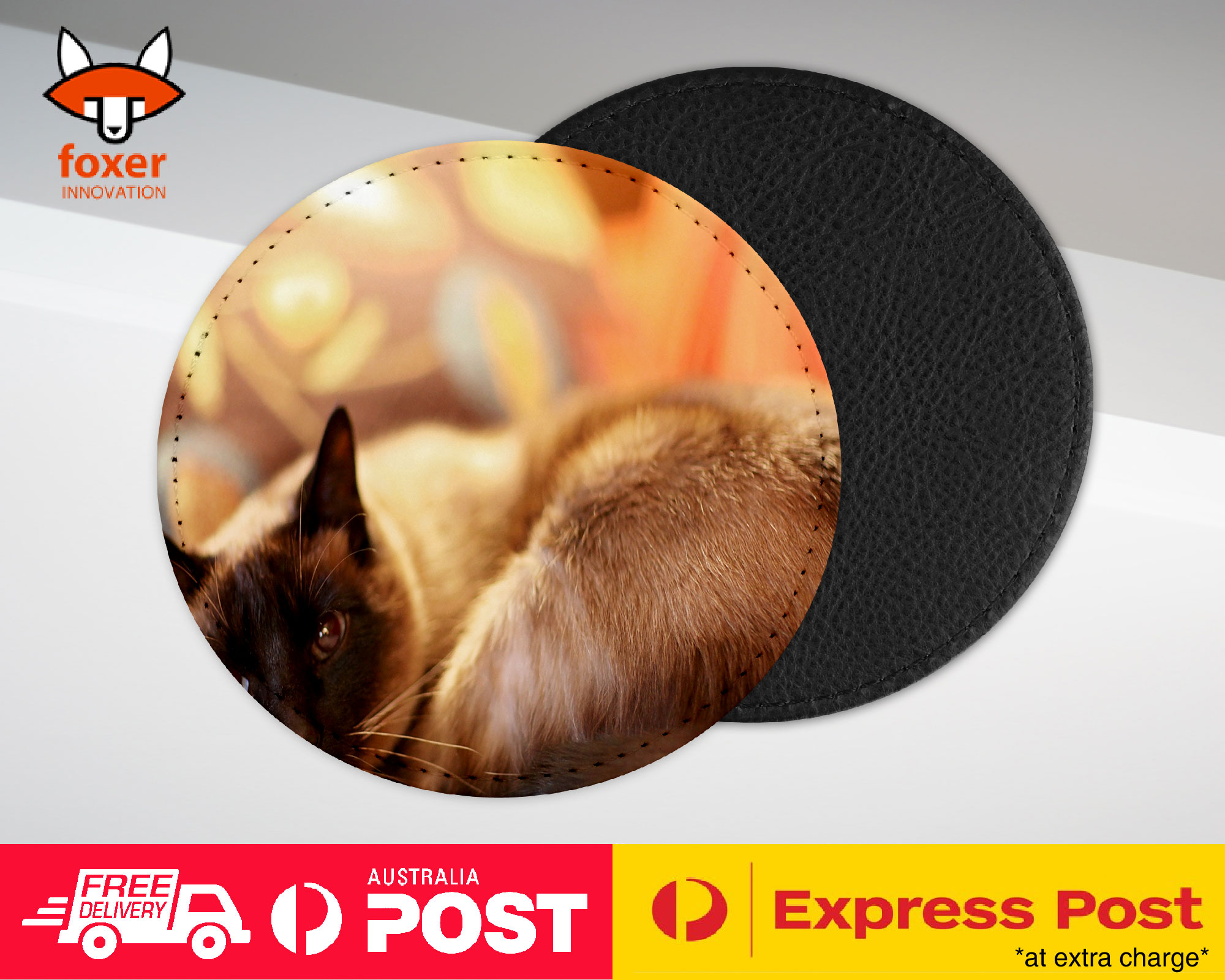 COASTER COFFEE DRINKING MAT|CUTE SIAMESE CAT KITTEN #3