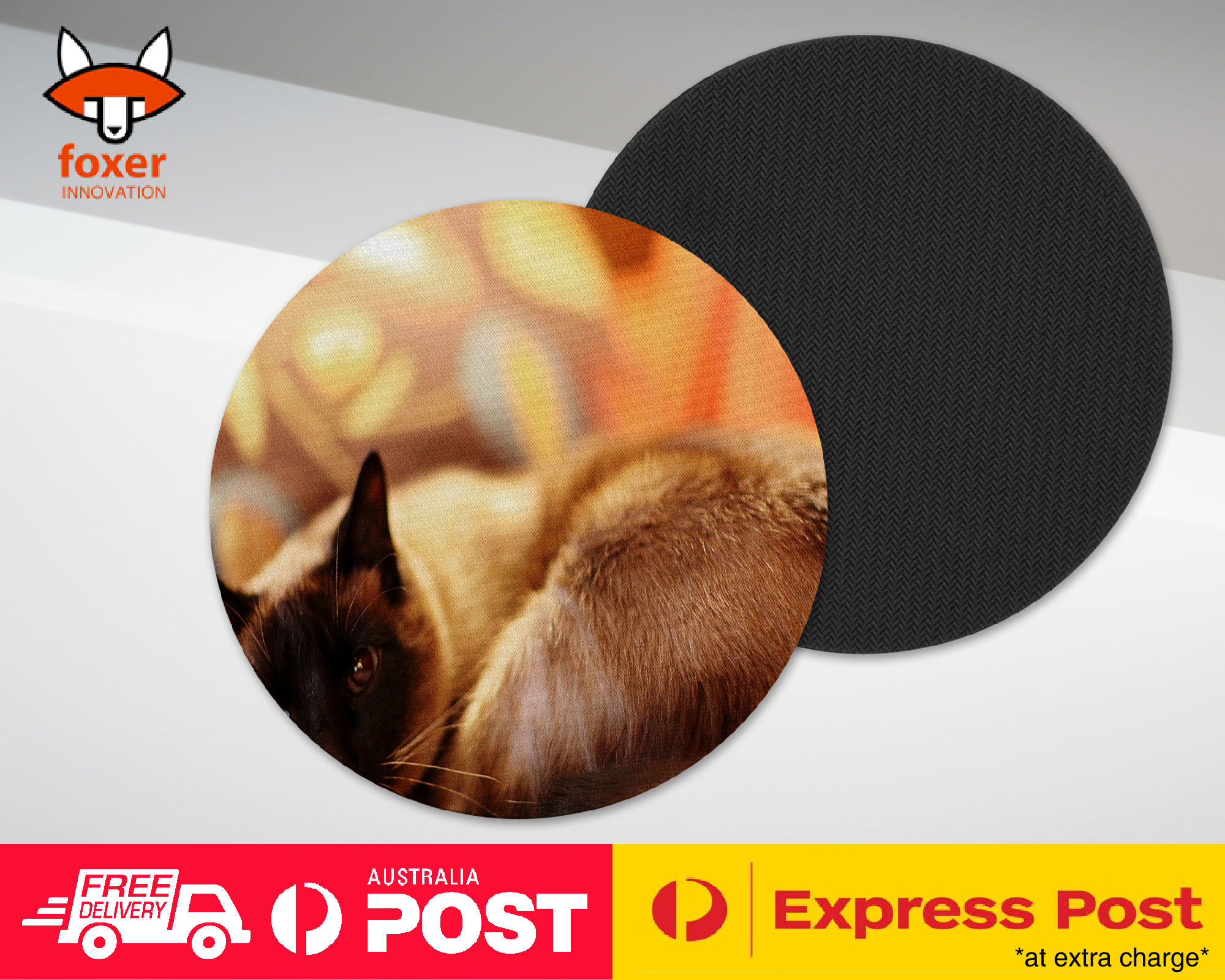 COASTER COFFEE DRINKING MAT|CUTE SIAMESE CAT KITTEN #3