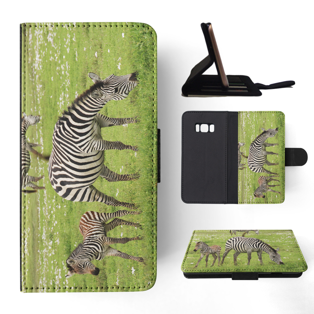 FLIP CASE FOR SAMSUNG GALAXY|AFRICAN ZEBRA ANIMAL WITH FOAL - Picture 106 of 120