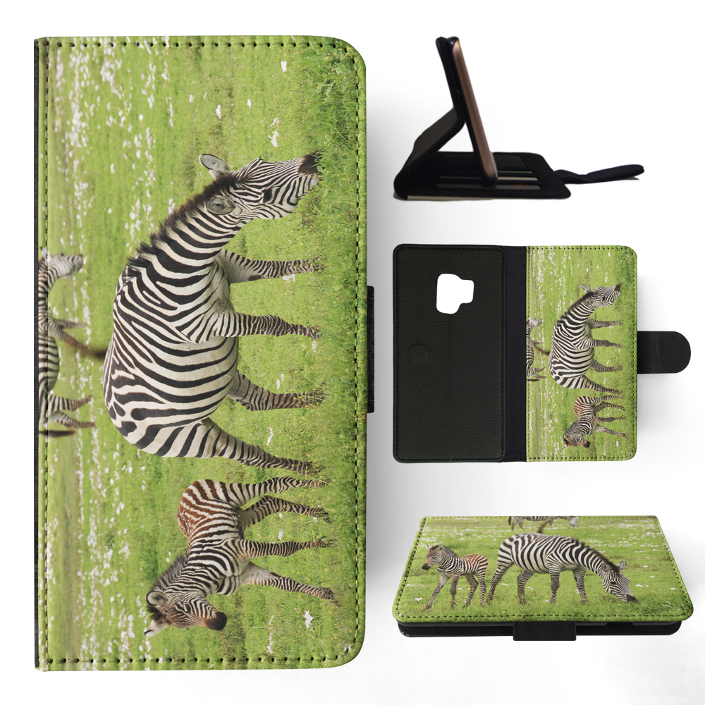 FLIP CASE FOR SAMSUNG GALAXY|AFRICAN ZEBRA ANIMAL WITH FOAL - Picture 91 of 120