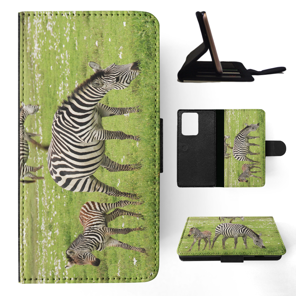 FLIP CASE FOR SAMSUNG GALAXY|AFRICAN ZEBRA ANIMAL WITH FOAL - Picture 66 of 120
