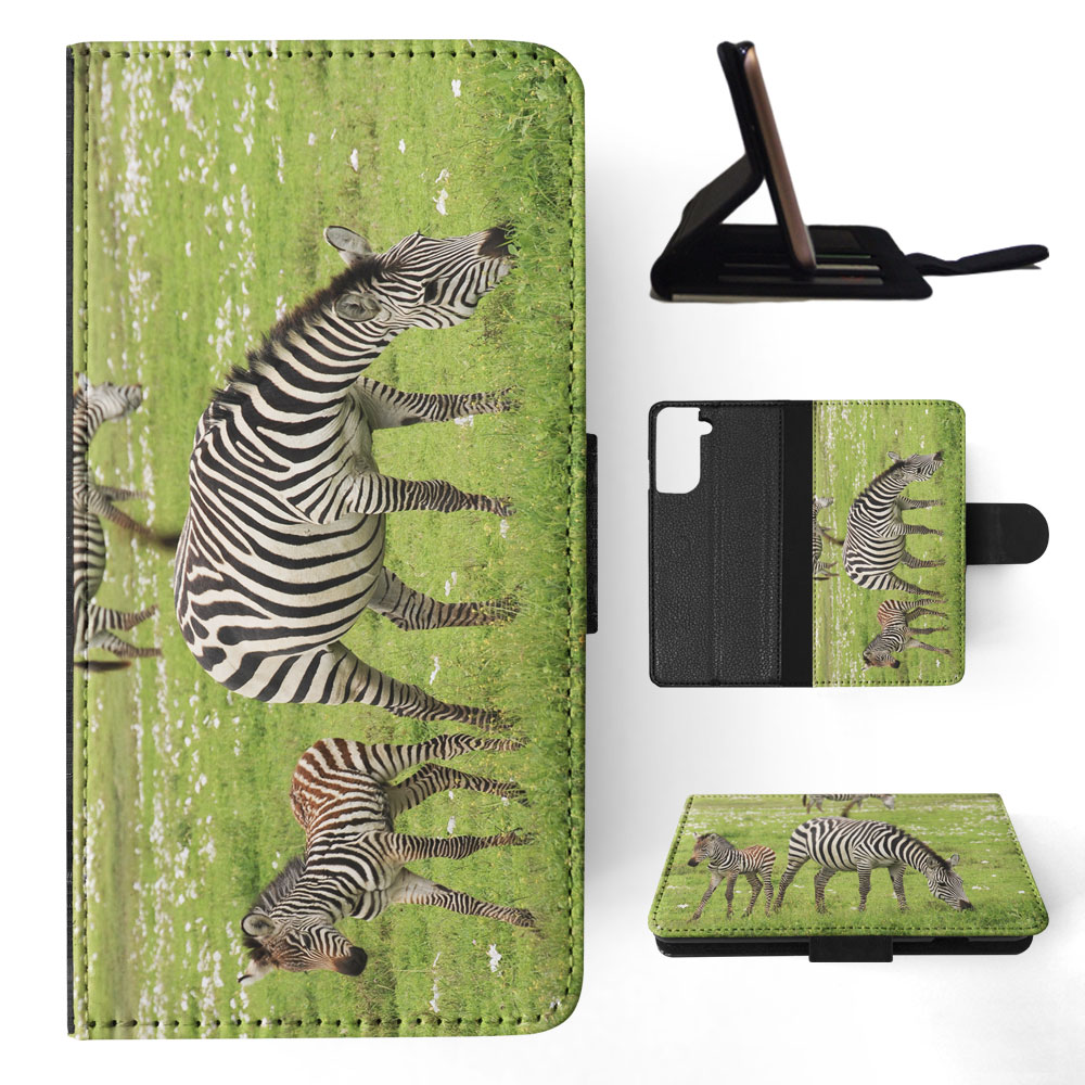 FLIP CASE FOR SAMSUNG GALAXY|AFRICAN ZEBRA ANIMAL WITH FOAL - Picture 56 of 120