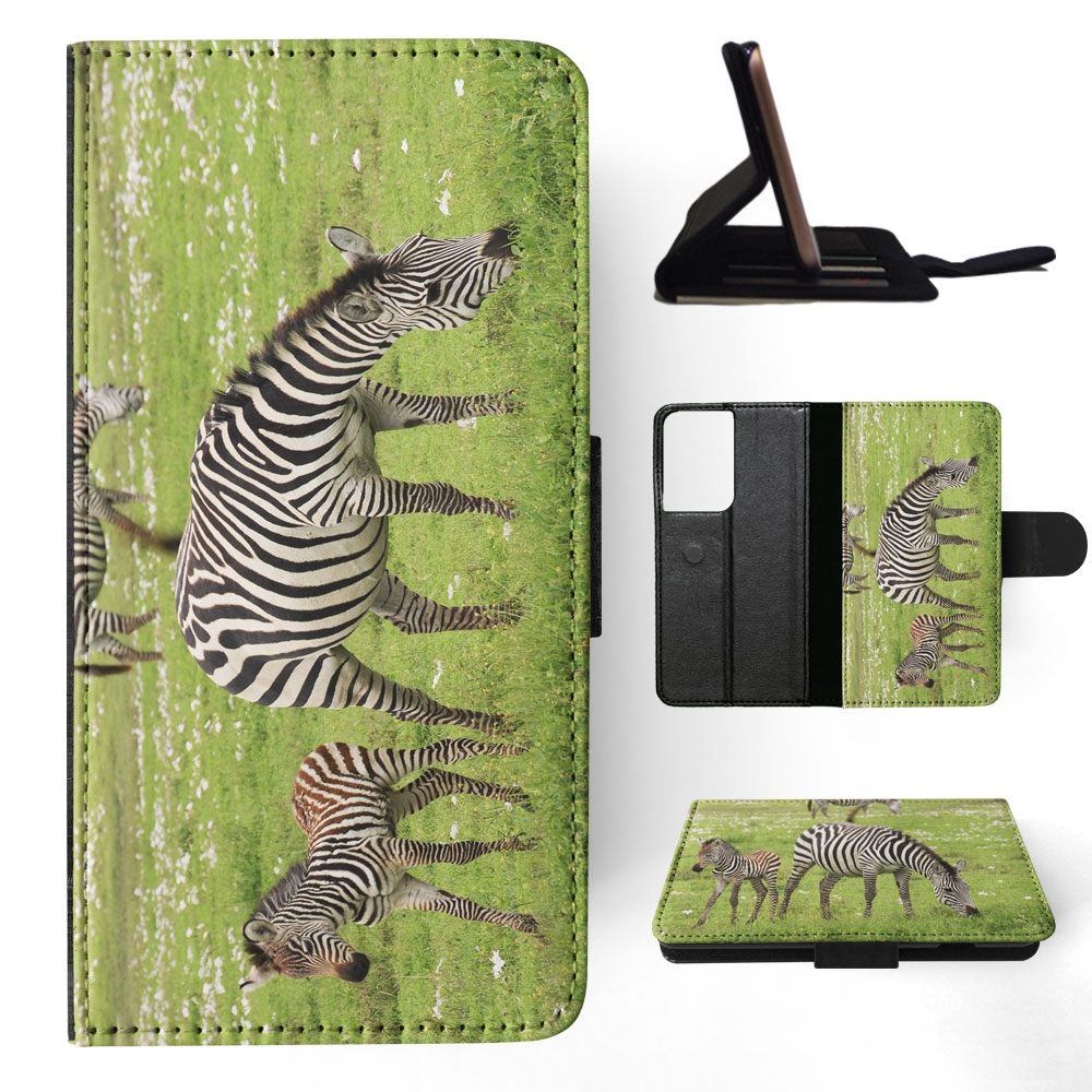 FLIP CASE FOR SAMSUNG GALAXY|AFRICAN ZEBRA ANIMAL WITH FOAL - Picture 51 of 120