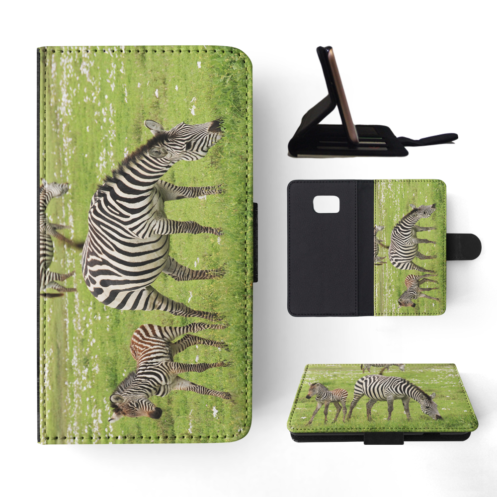 FLIP CASE FOR SAMSUNG GALAXY|AFRICAN ZEBRA ANIMAL WITH FOAL - Picture 116 of 120