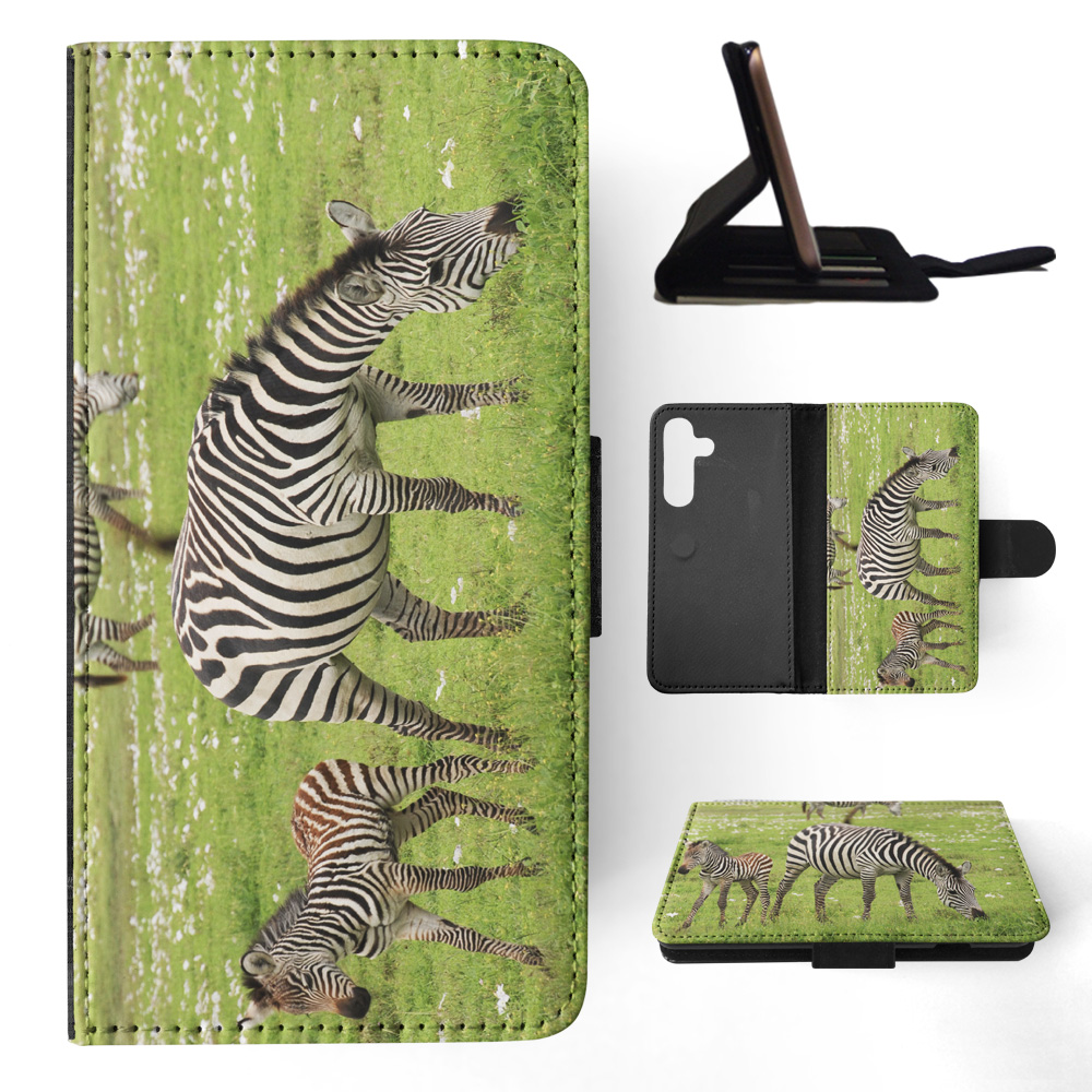 FLIP CASE FOR SAMSUNG GALAXY|AFRICAN ZEBRA ANIMAL WITH FOAL - Picture 16 of 120