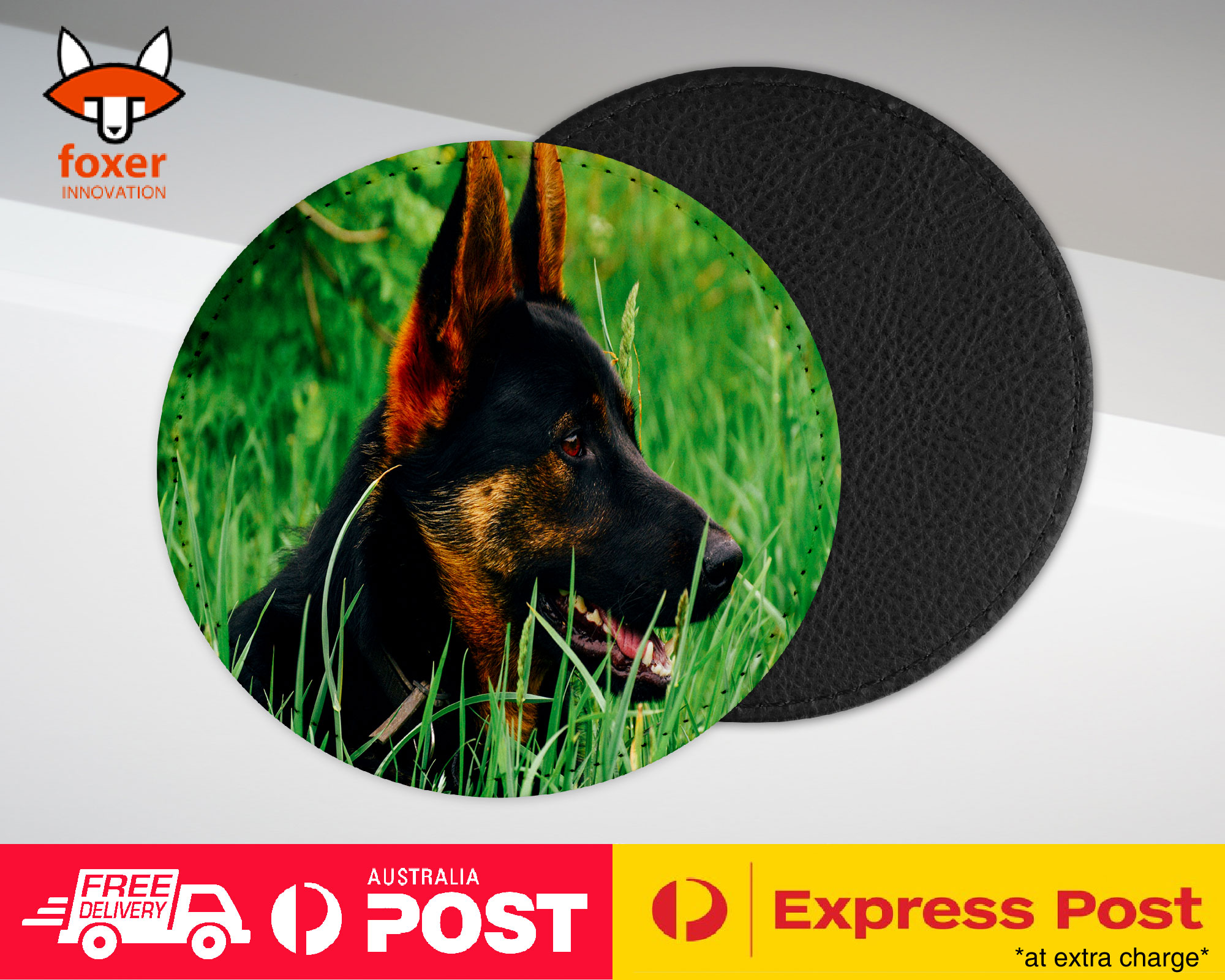 COASTER COFFEE DRINKING MAT|ADORABLE GERMAN SHEPHERD DOG #3