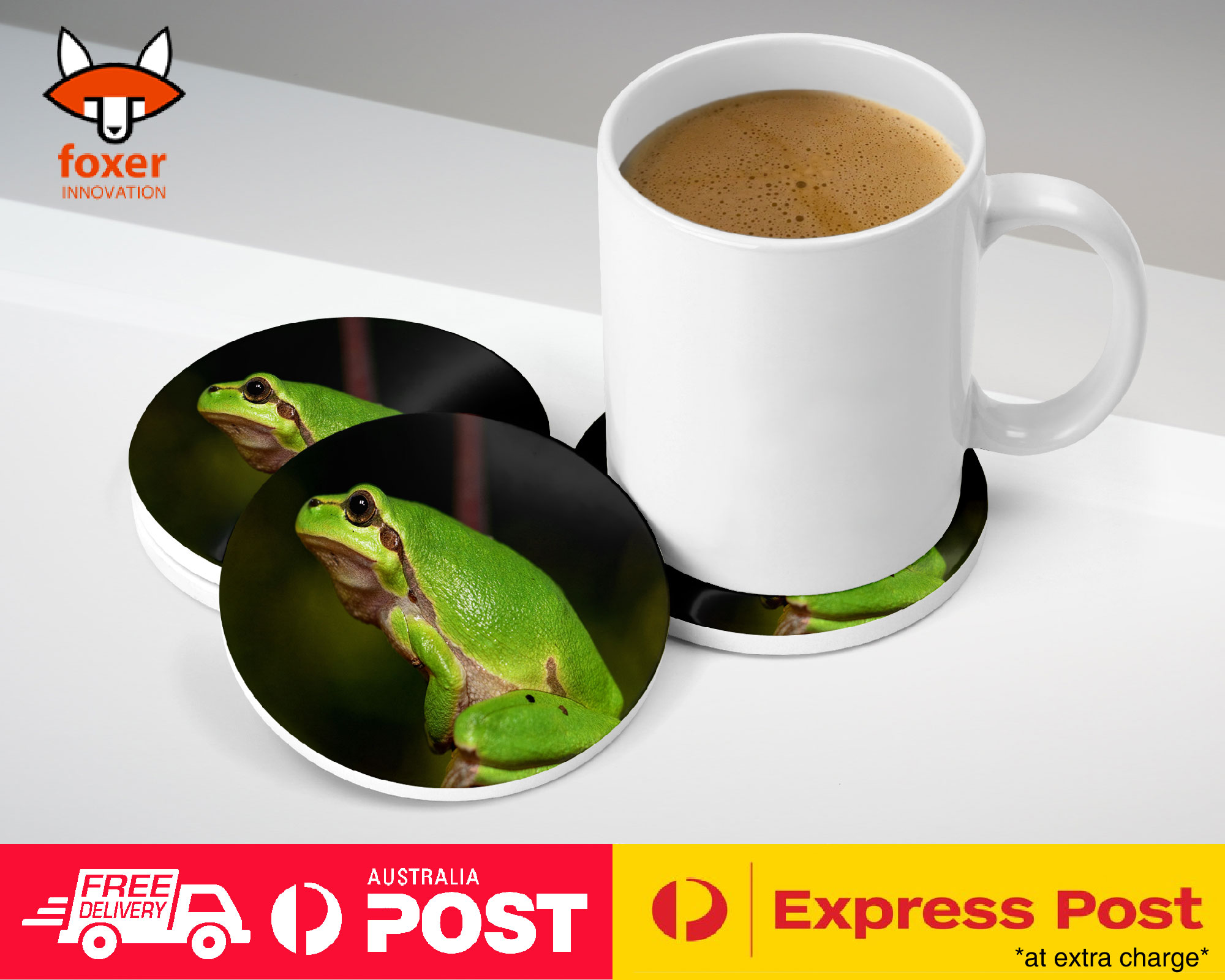 COASTER COFFEE DRINKING MAT|FROG TOAD AMPHIBIANS REPTILE #13