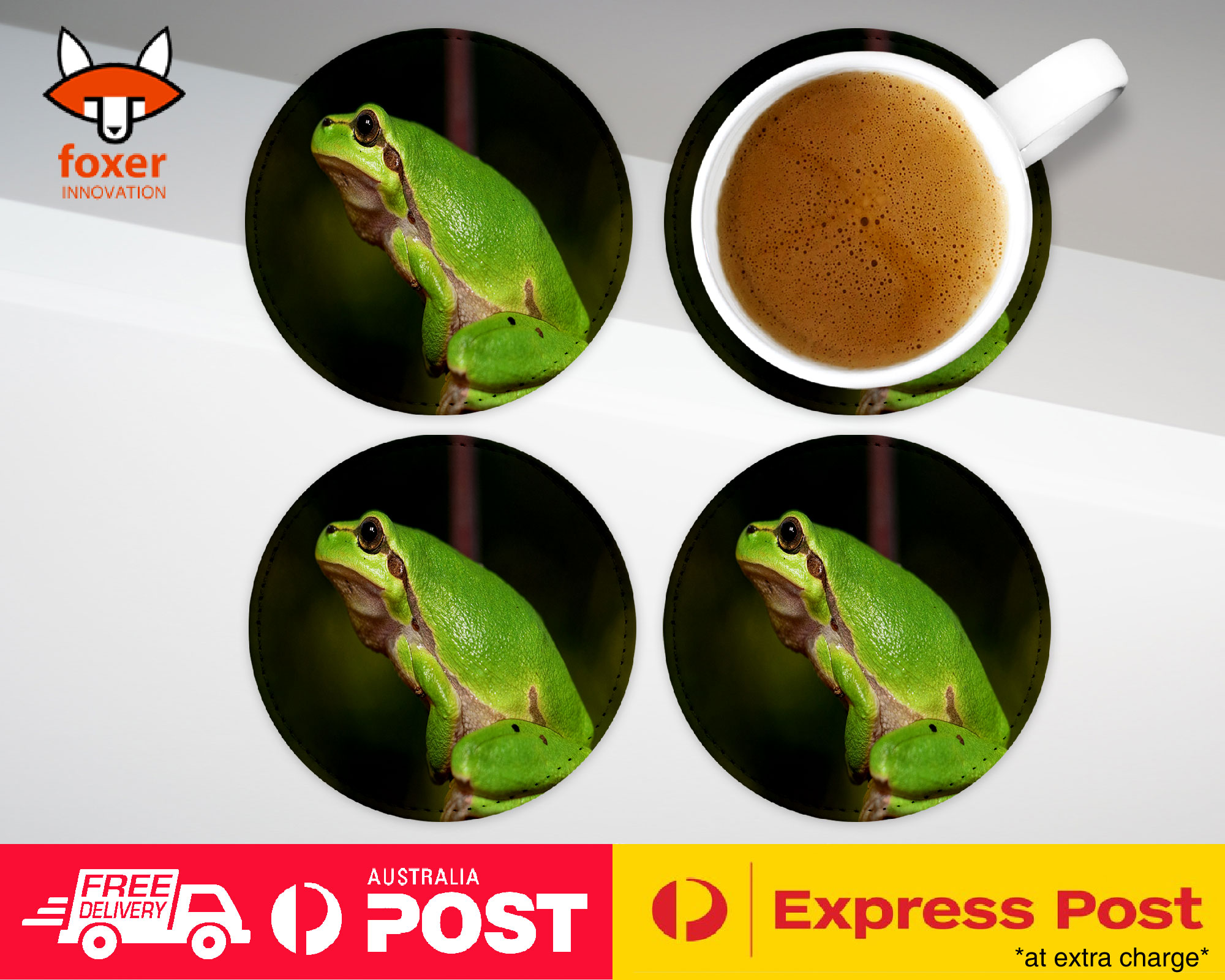 COASTER COFFEE DRINKING MAT|FROG TOAD AMPHIBIANS REPTILE #13