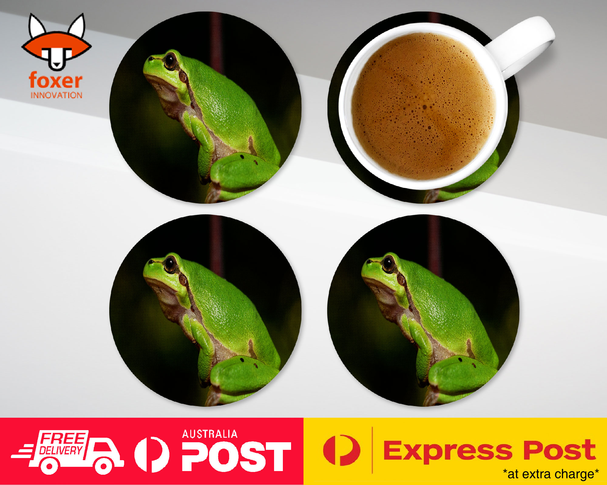 COASTER COFFEE DRINKING MAT|FROG TOAD AMPHIBIANS REPTILE #13