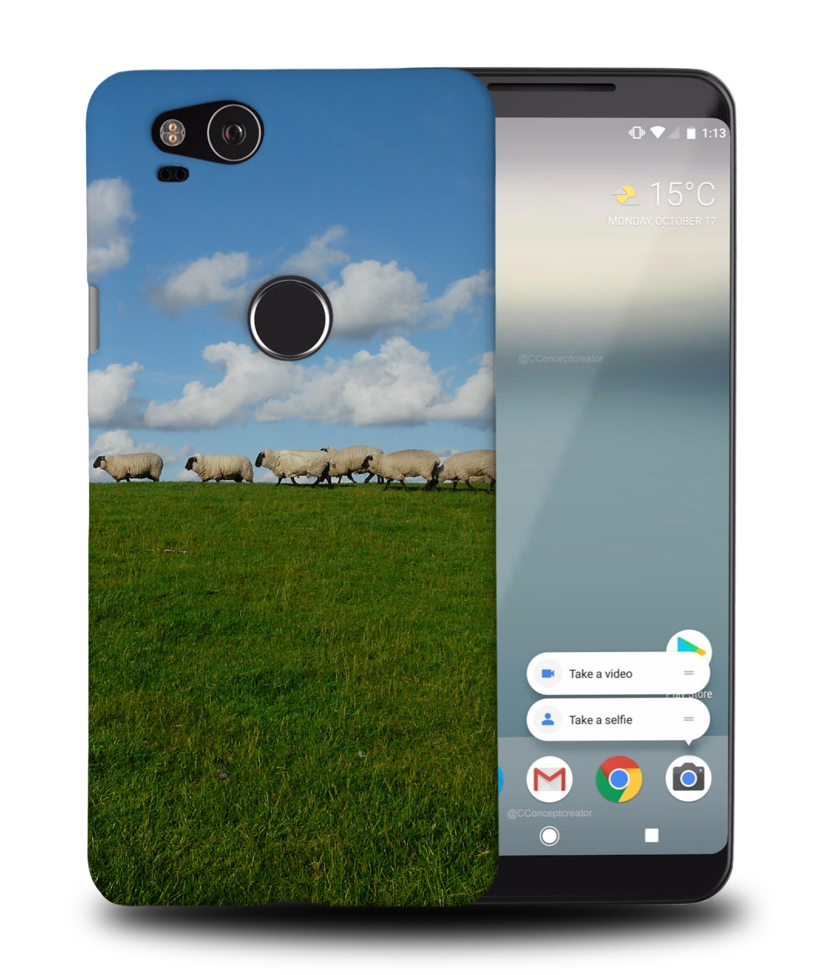 FUNDA PARA GOOGLE PIXEL|LINDA GRANJA CORDERO OVEJA FAMILIA #3 - Imagen 9 de 11