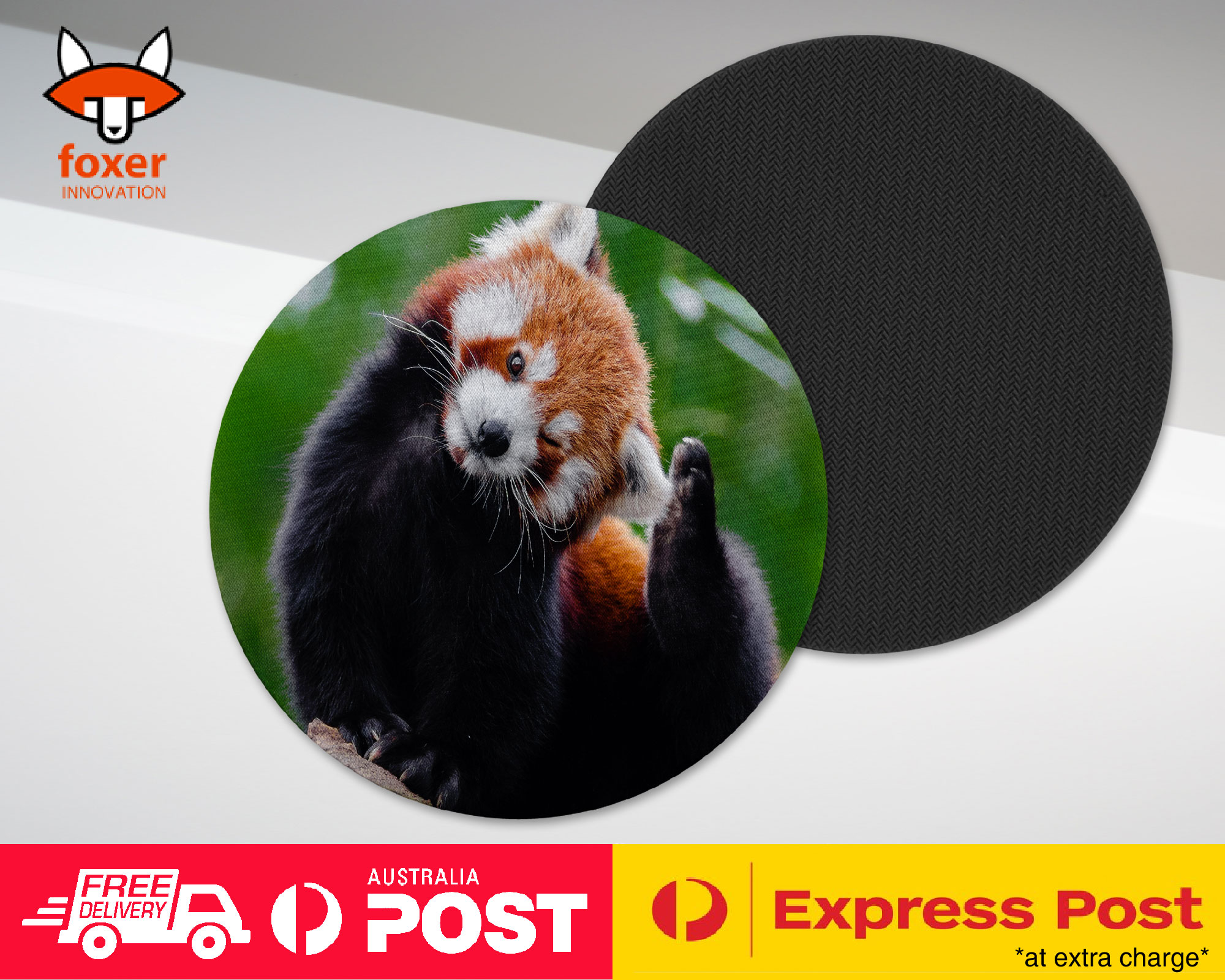 COASTER COFFEE DRINKING MAT|CUTE RED PANDA ANIMAL RACOON #9