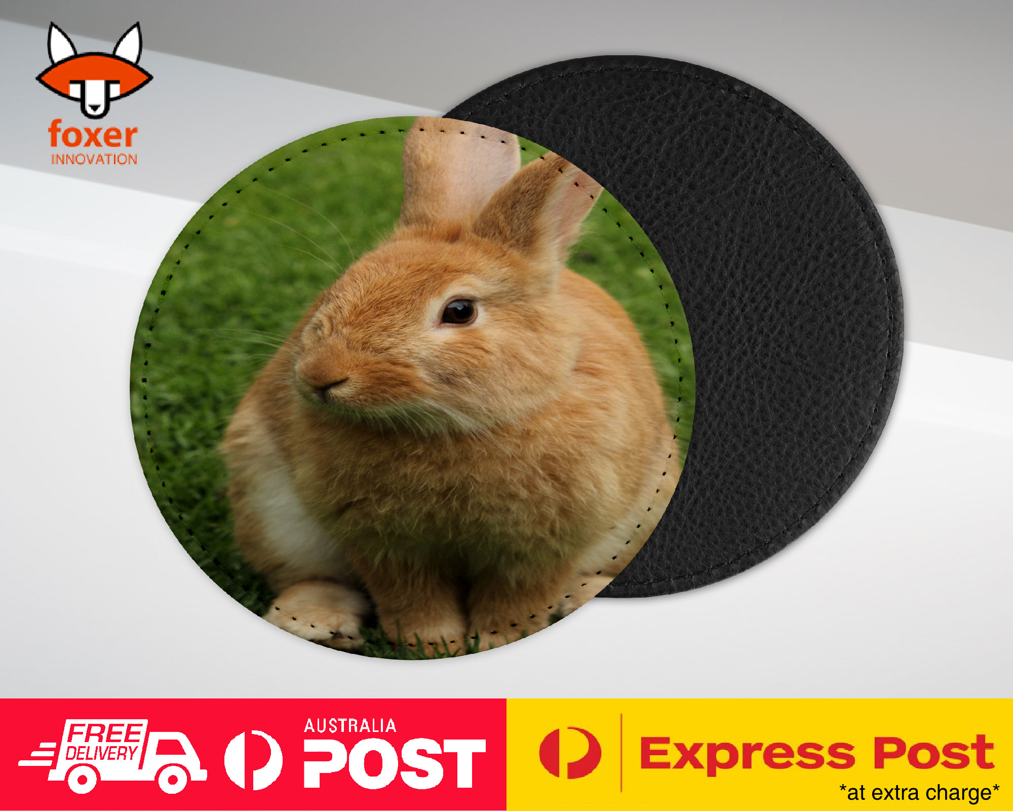 COASTER COFFEE DRINKING MAT|CUTE BUNNY RABBIT ANIMAL #7
