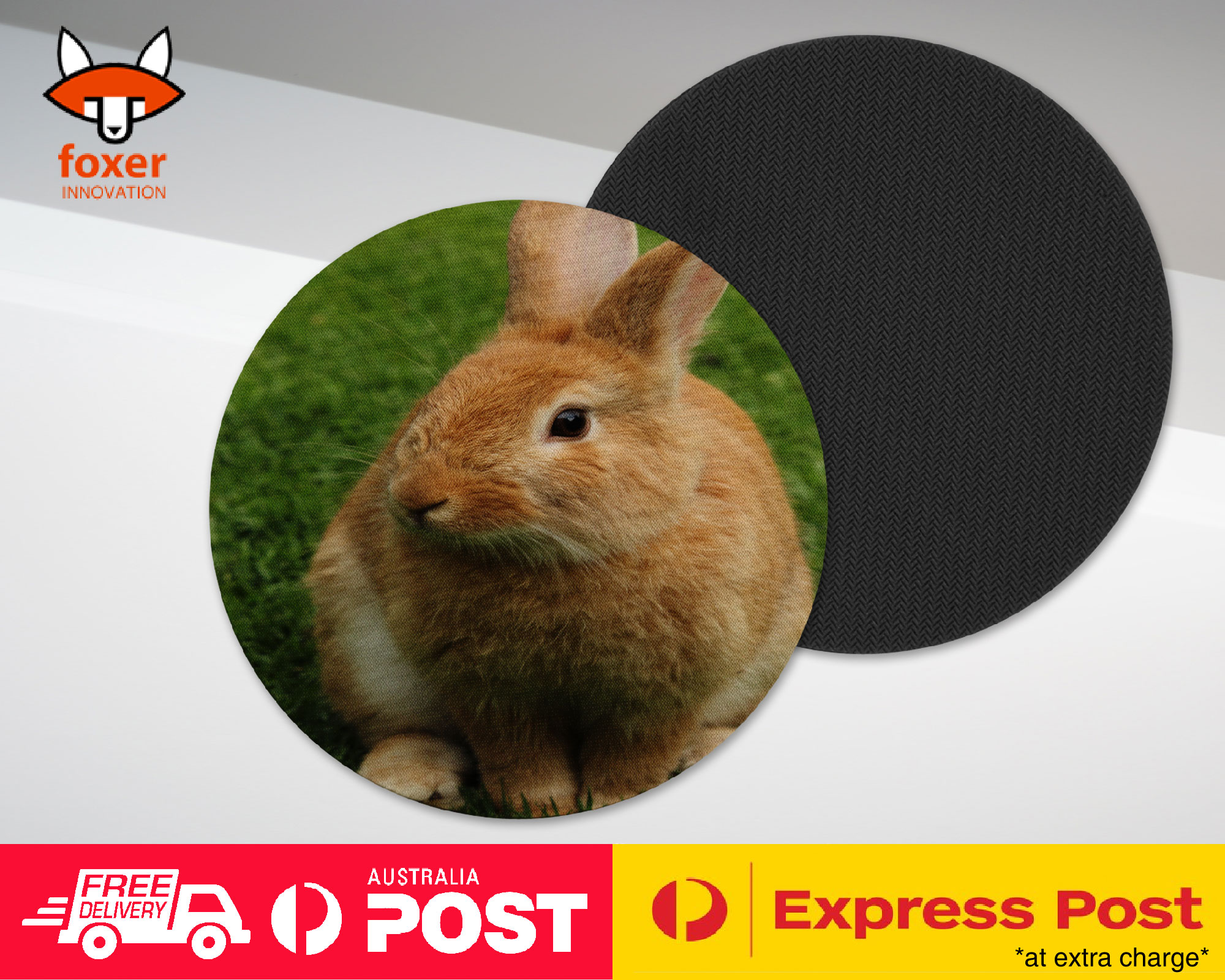 COASTER COFFEE DRINKING MAT|CUTE BUNNY RABBIT ANIMAL #7