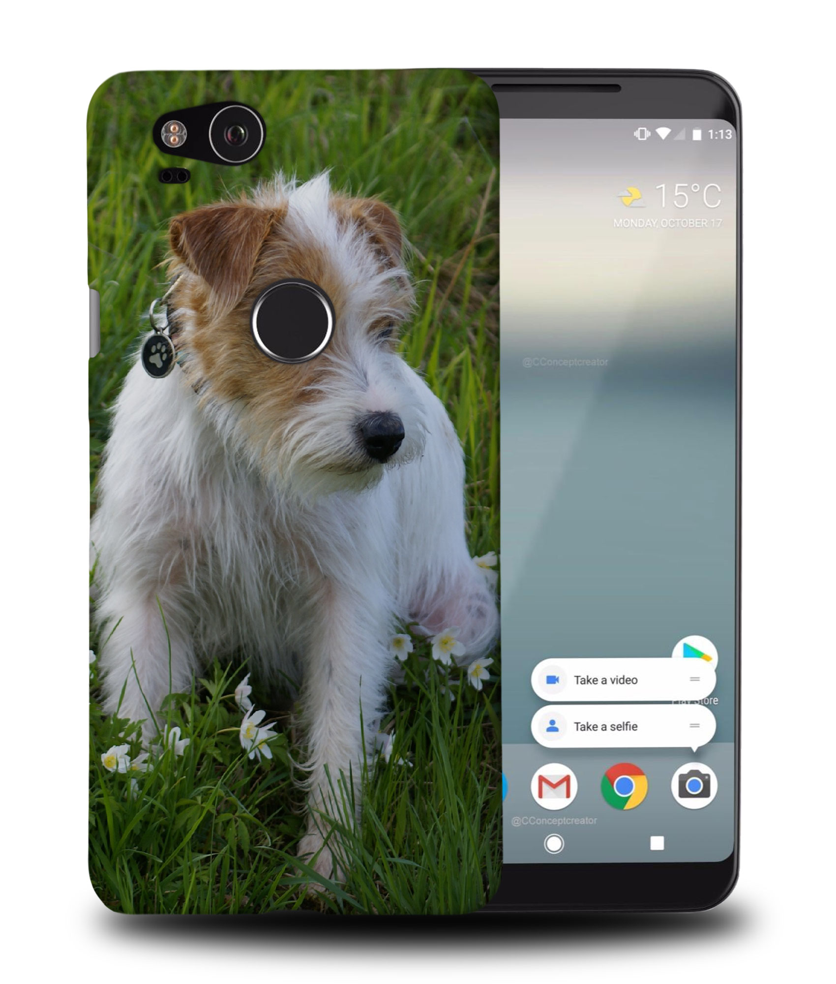 CASE COVER FOR GOOGLE PIXEL|JACK RUSSELL TERRIER PUPPY DOG #1 - Imagen 9 de 11