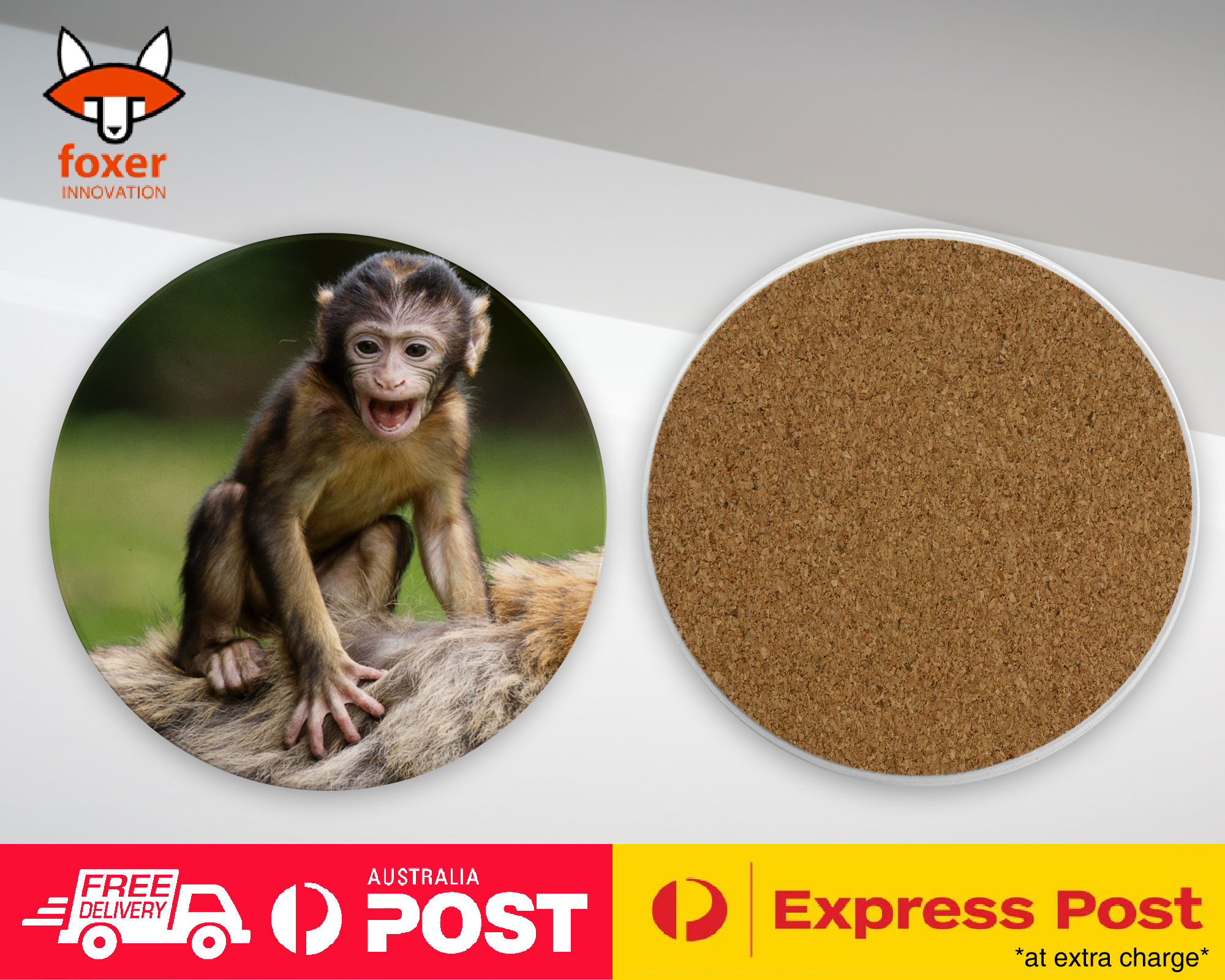 COASTER COFFEE DRINKING MAT|CUTE BABY INFANT MONKEY APE