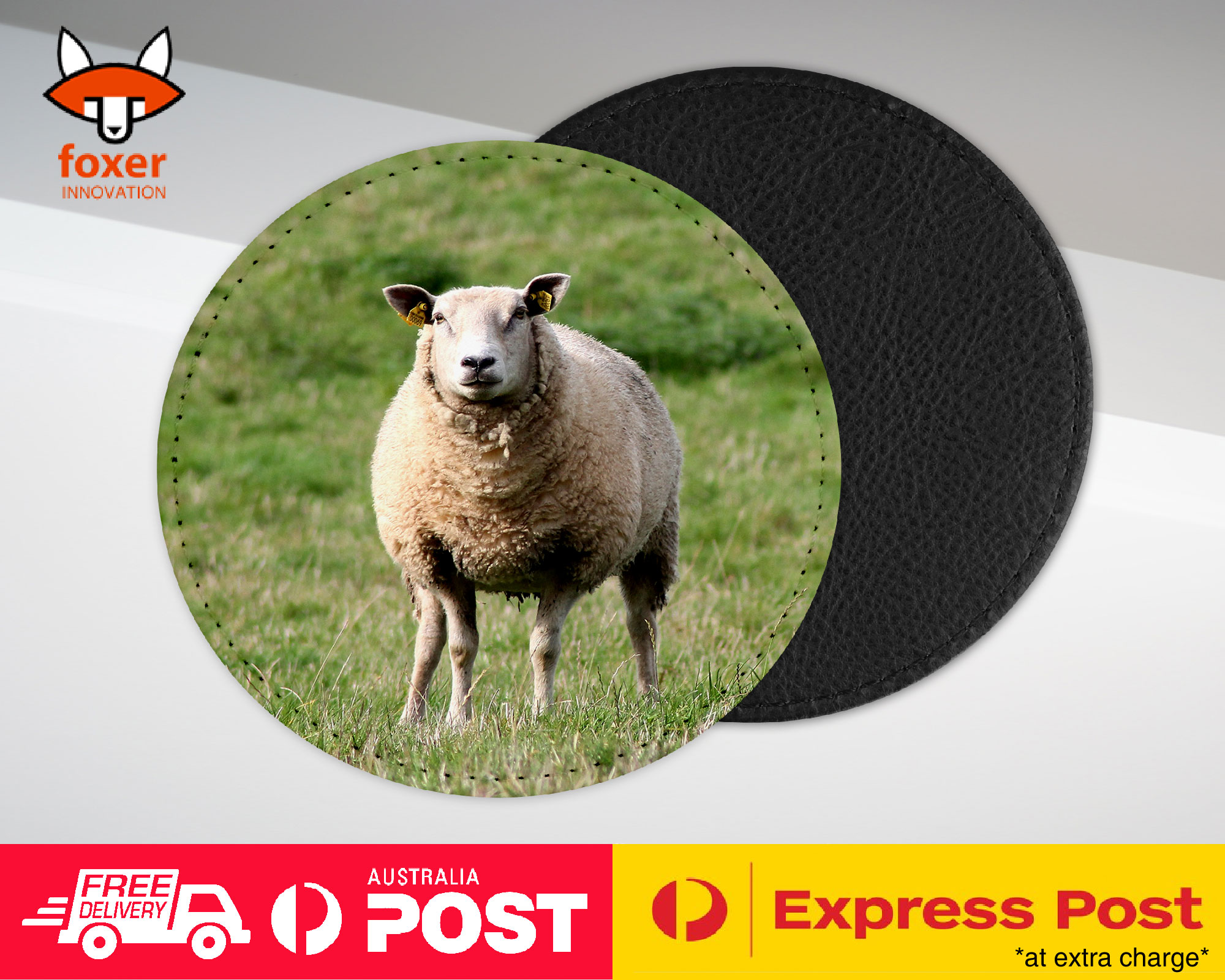 COASTER COFFEE DRINKING MAT|CUTE LAMB SHEEP GOAT FARM #2