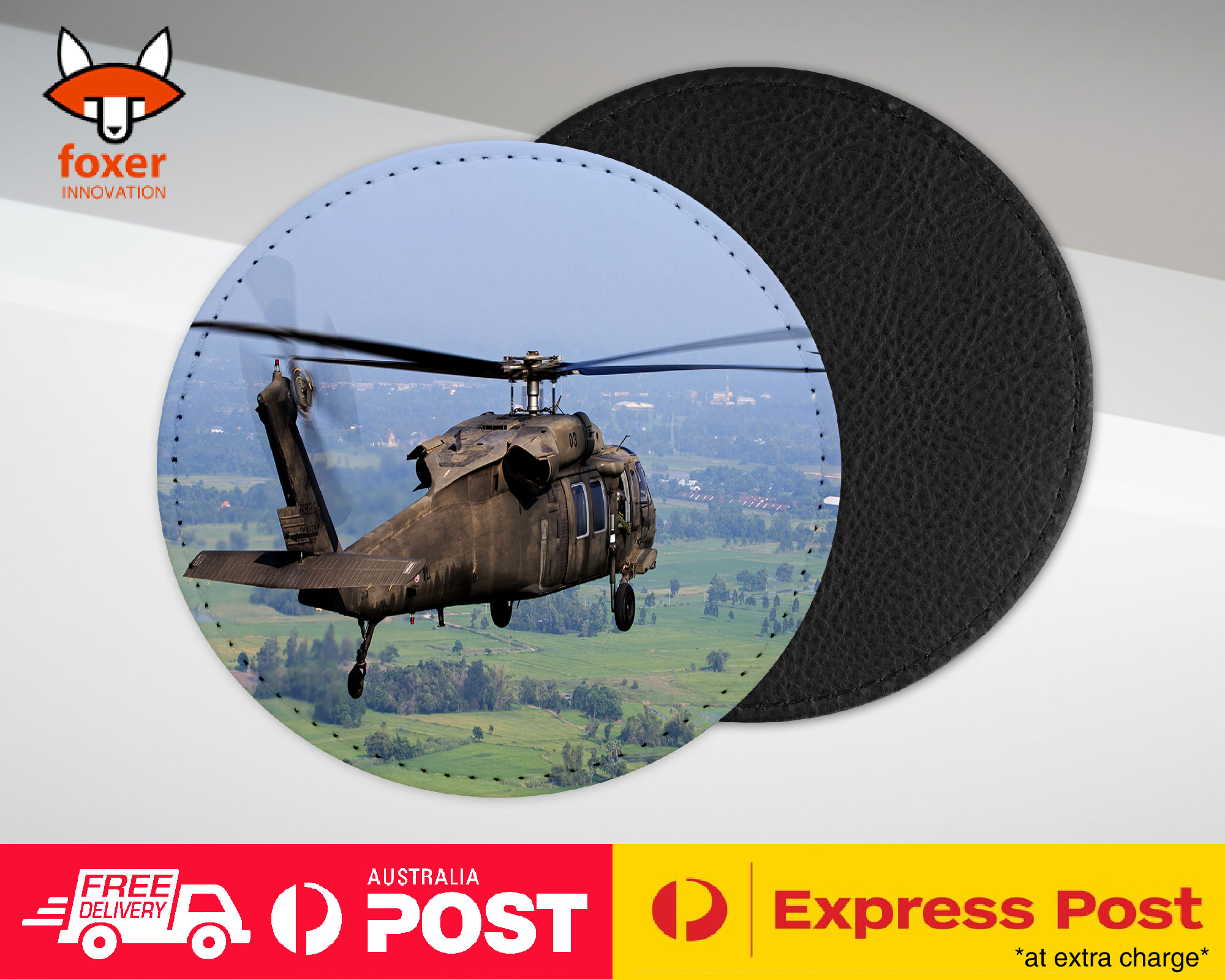 COASTER COFFEE DRINKING MAT|COOL APACHE HELICOPTER ARMY WAR