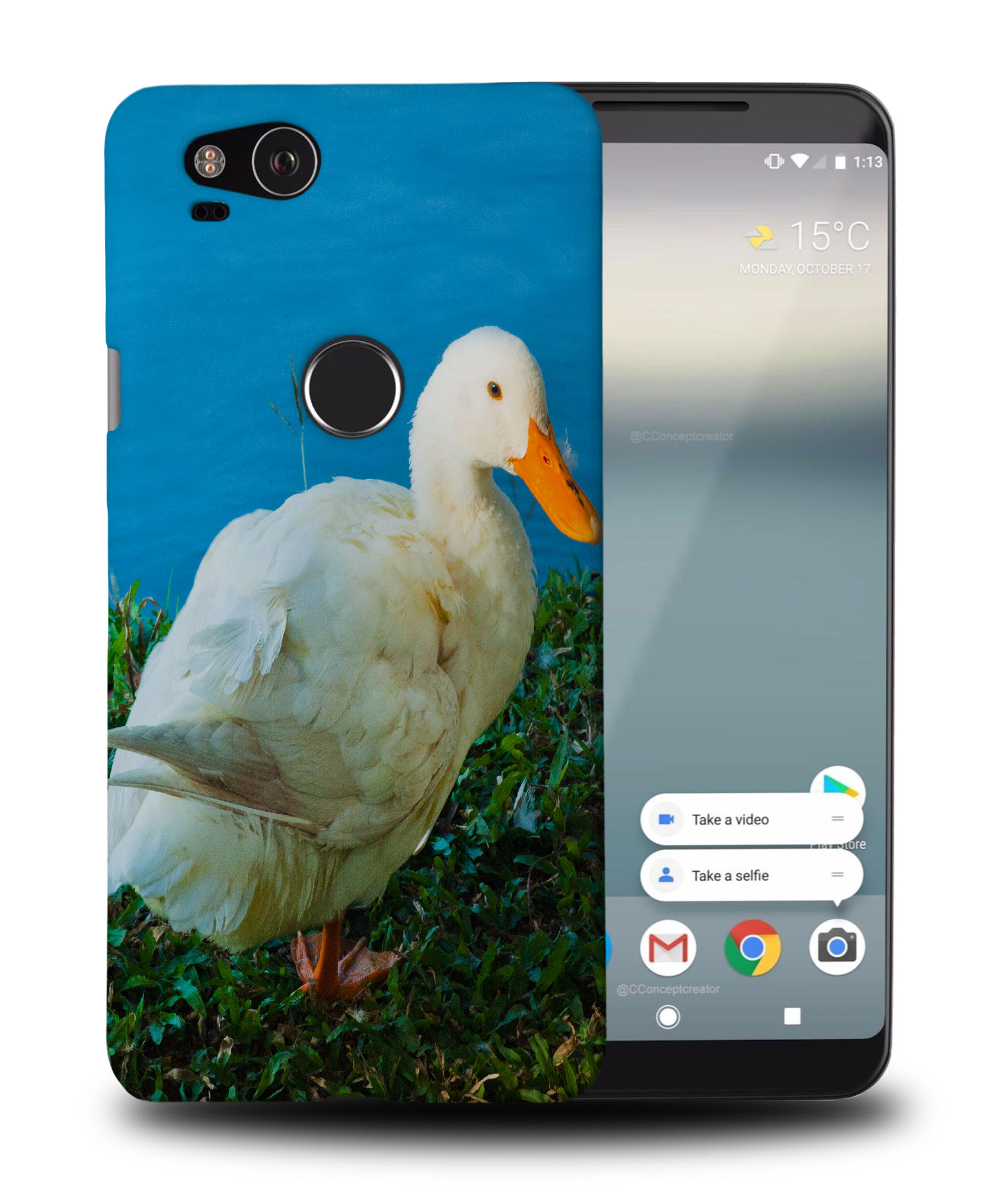 CASE COVER FOR GOOGLE PIXEL|CUTE WHITE GOOSE BIRD #2 - Picture 9 of 11