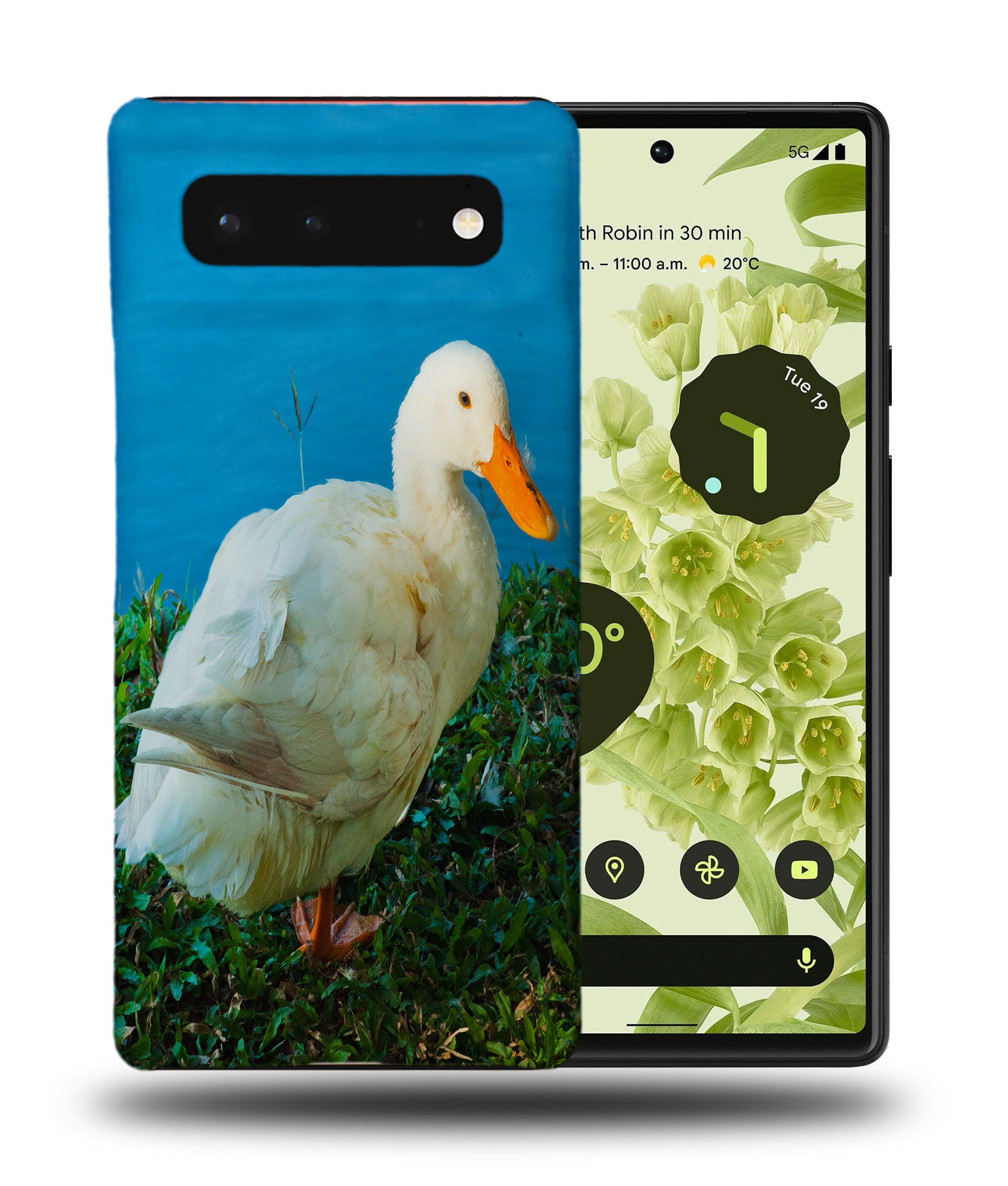 CASE COVER FOR GOOGLE PIXEL|CUTE WHITE GOOSE BIRD #2 - Picture 3 of 11