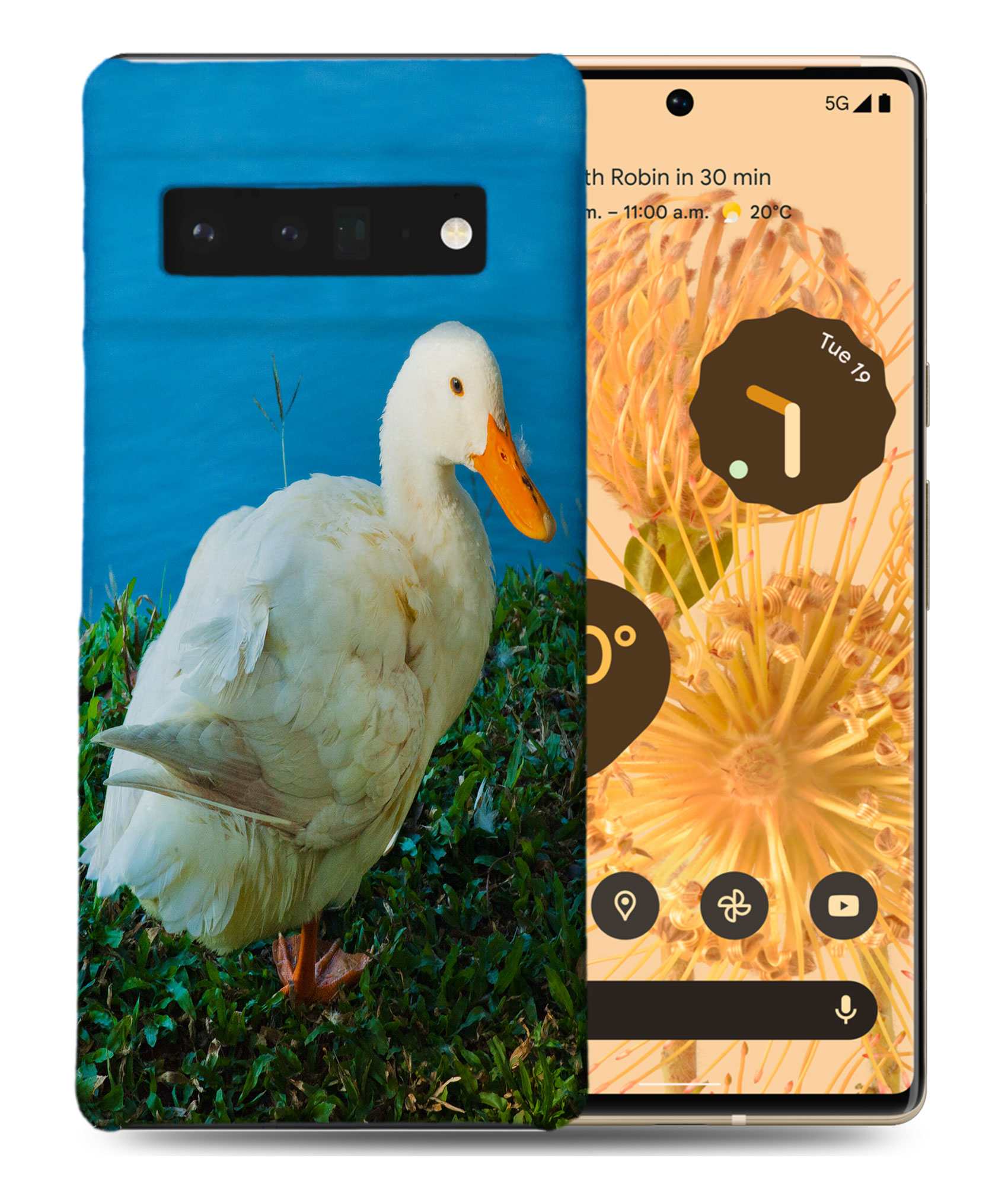 CASE COVER FOR GOOGLE PIXEL|CUTE WHITE GOOSE BIRD #2 - Picture 2 of 11